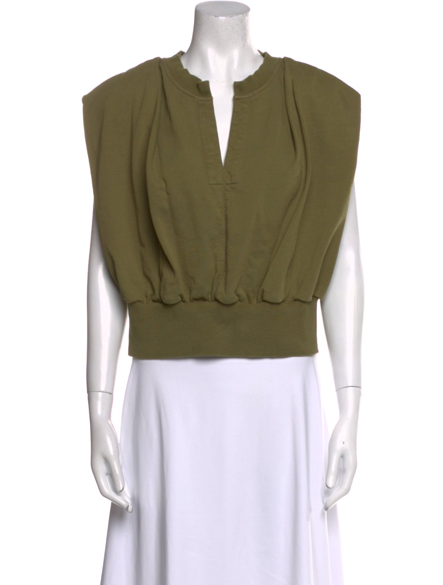 3.1 Phillip Lim V-Neck Short Sleeve Crop Top