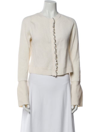 3.1 Phillip Lim Merino Wool Crew Neck Crop Top