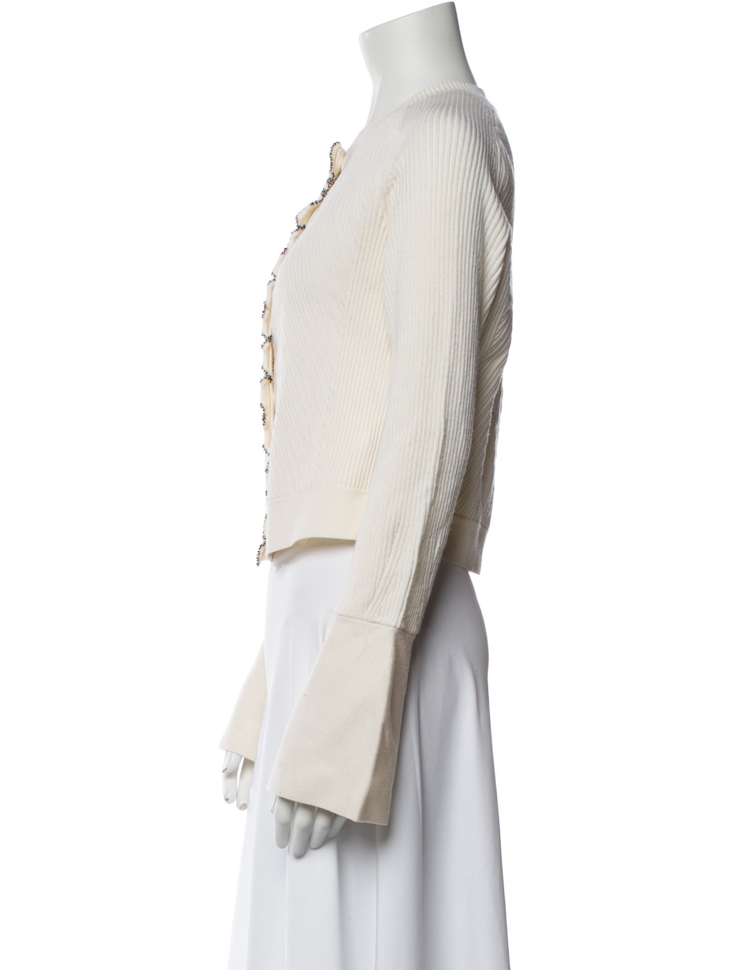 3.1 Phillip Lim Merino Wool Crew Neck Crop Top