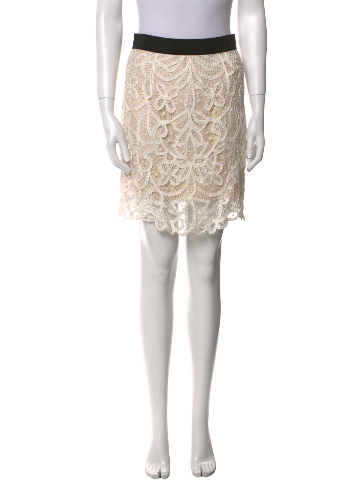 3.1 Phillip Lim Lace Pattern Mini Skirt