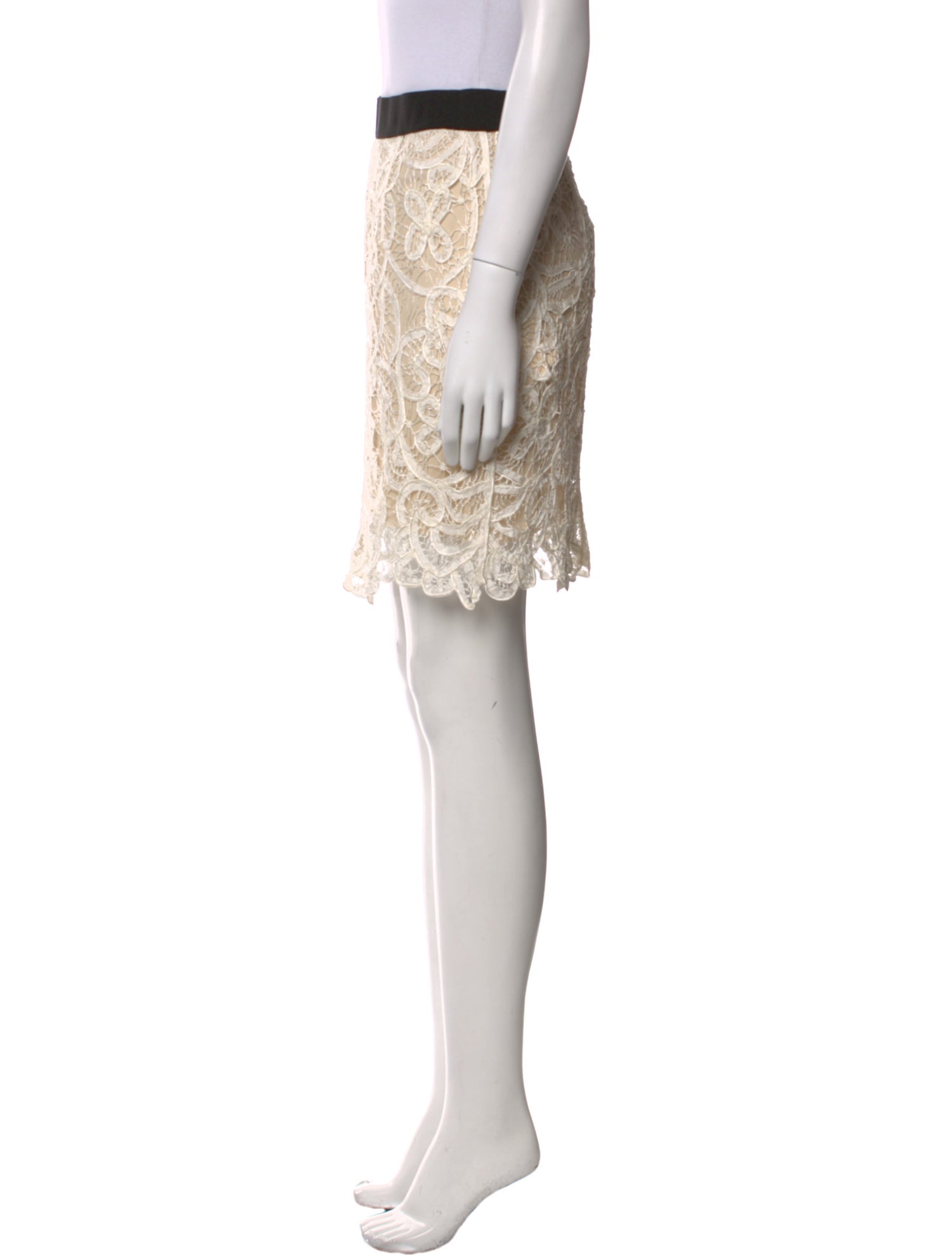 3.1 Phillip Lim Lace Pattern Mini Skirt