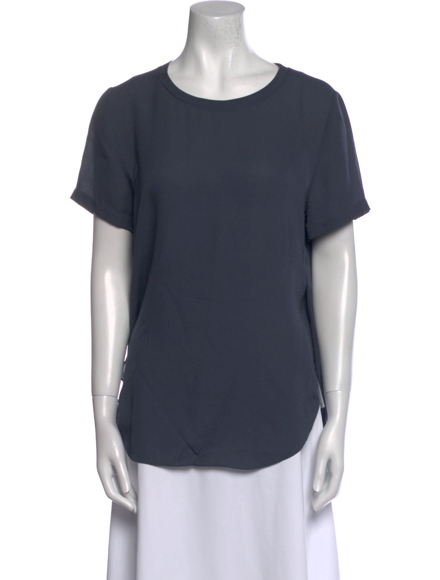3.1 Phillip Lim Silk Scoop Neck T-Shirt