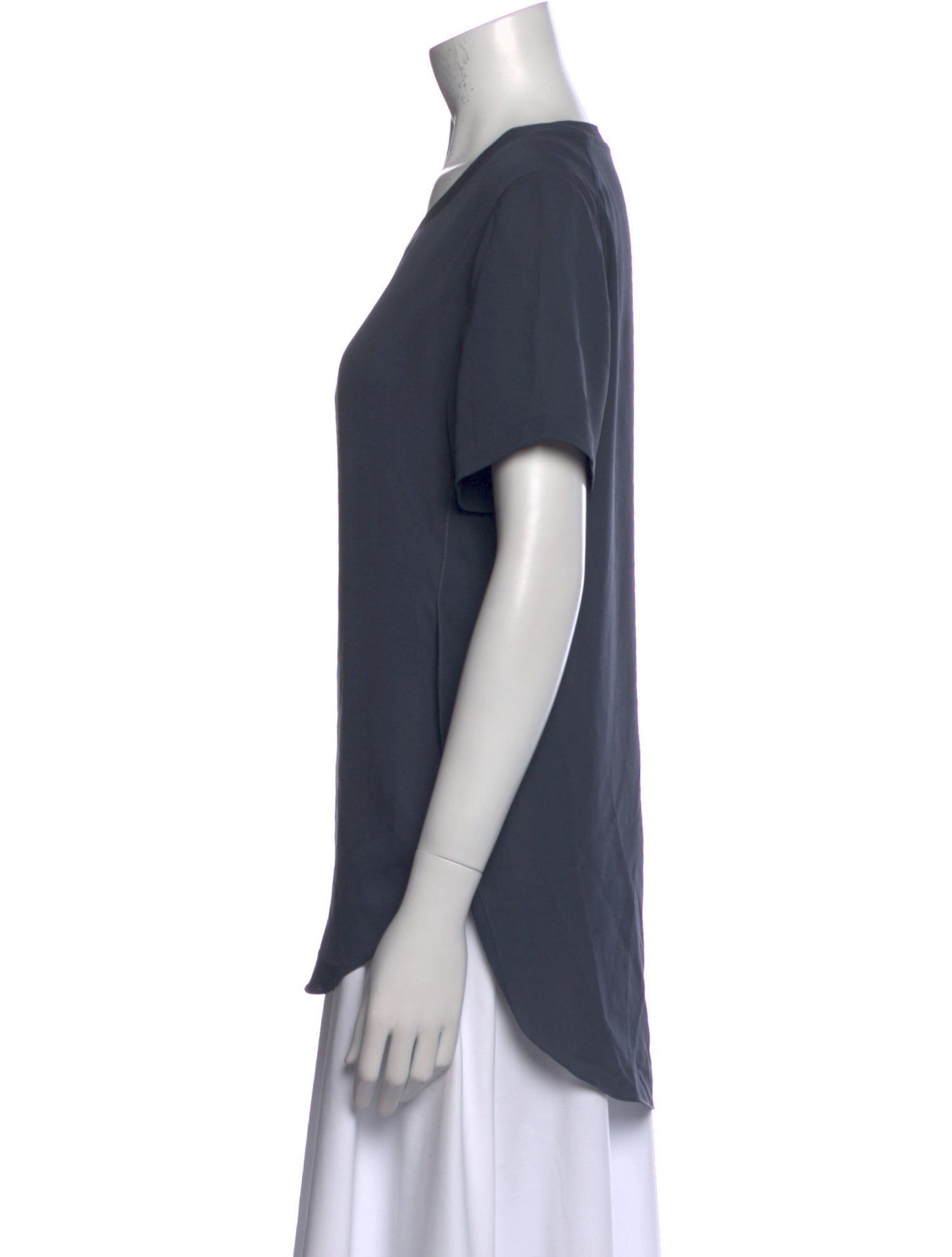 3.1 Phillip Lim Silk Scoop Neck T-Shirt
