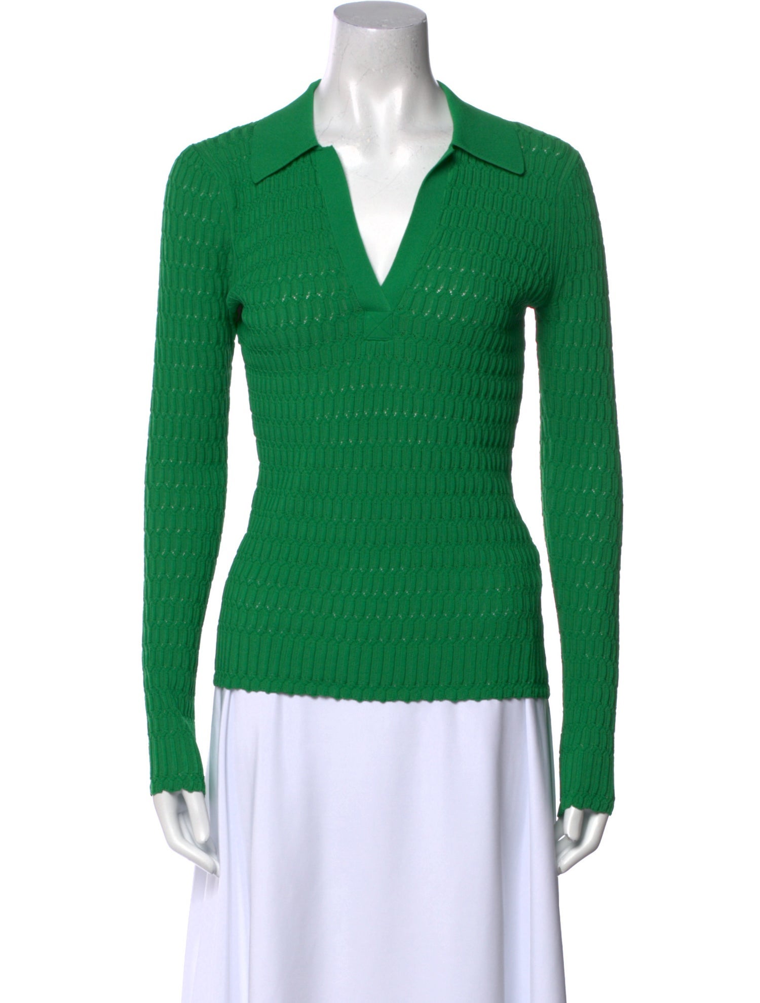 3.1 Phillip Lim V-Neck Long Sleeve Polo