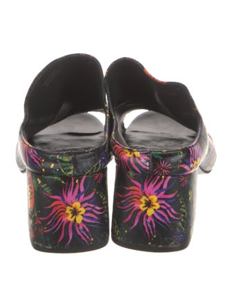3.1 Phillip Lim Leather Floral Print Slides