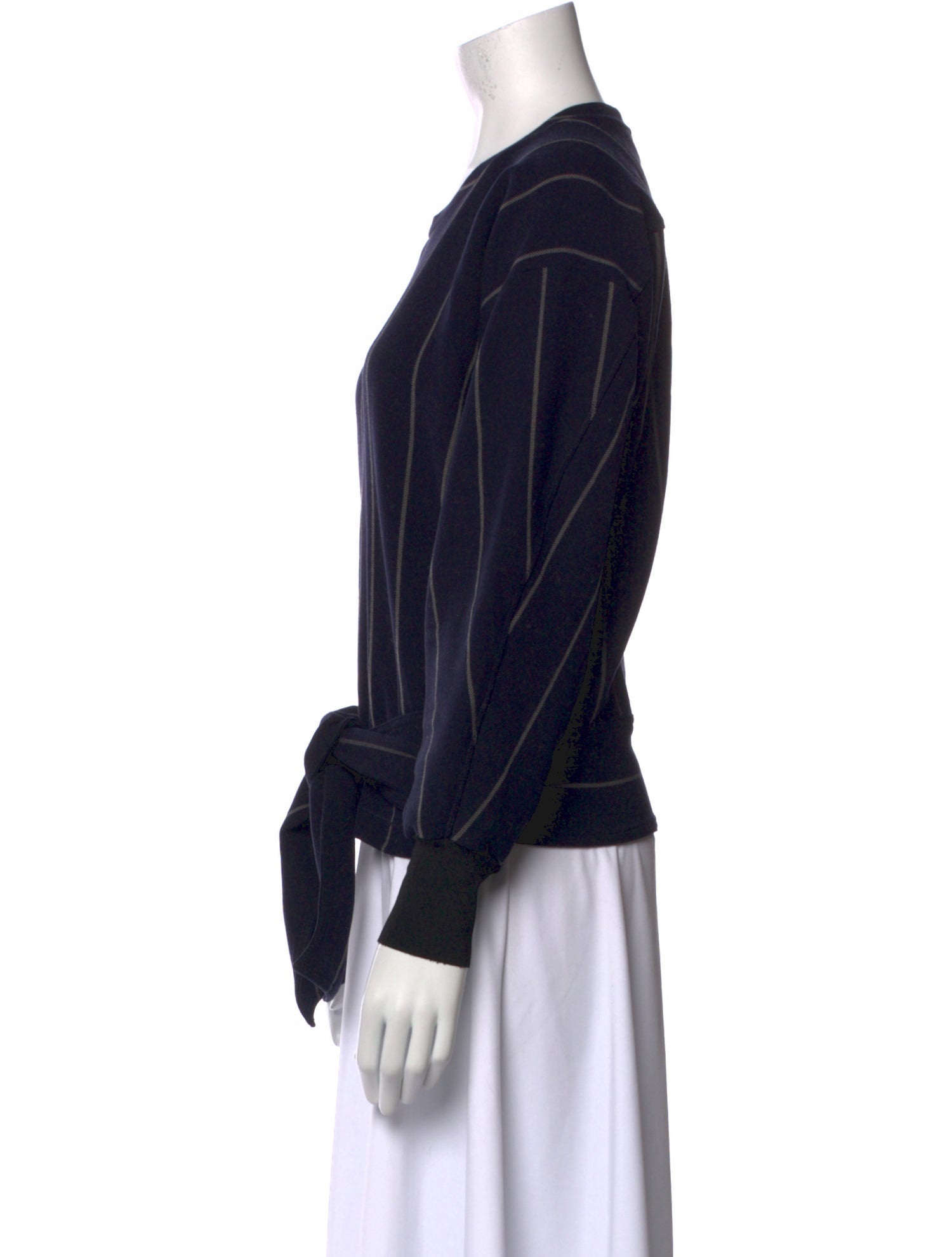 3.1 Phillip Lim Striped Crew Neck Blouse