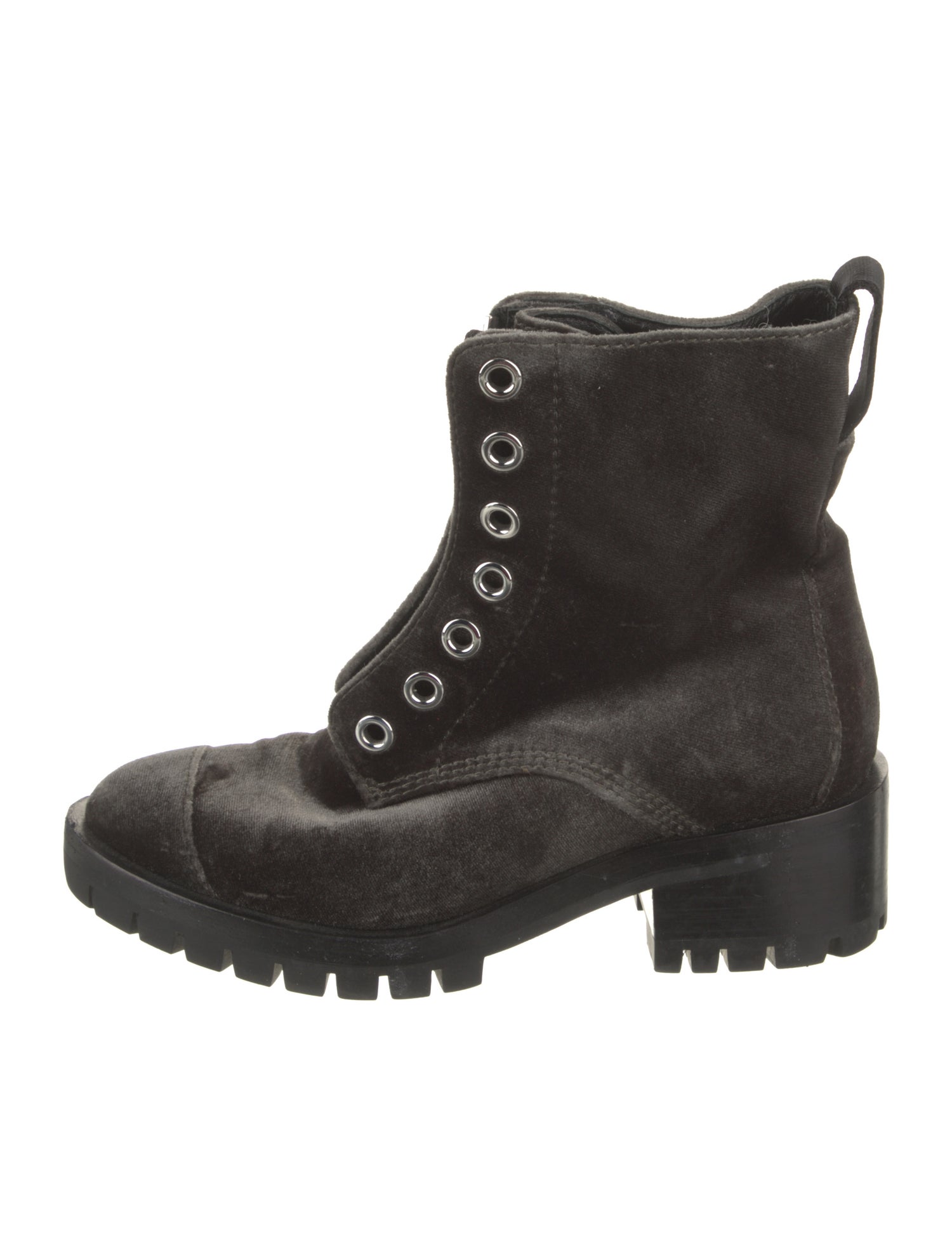 3.1 Phillip Lim Velvet Combat Boots