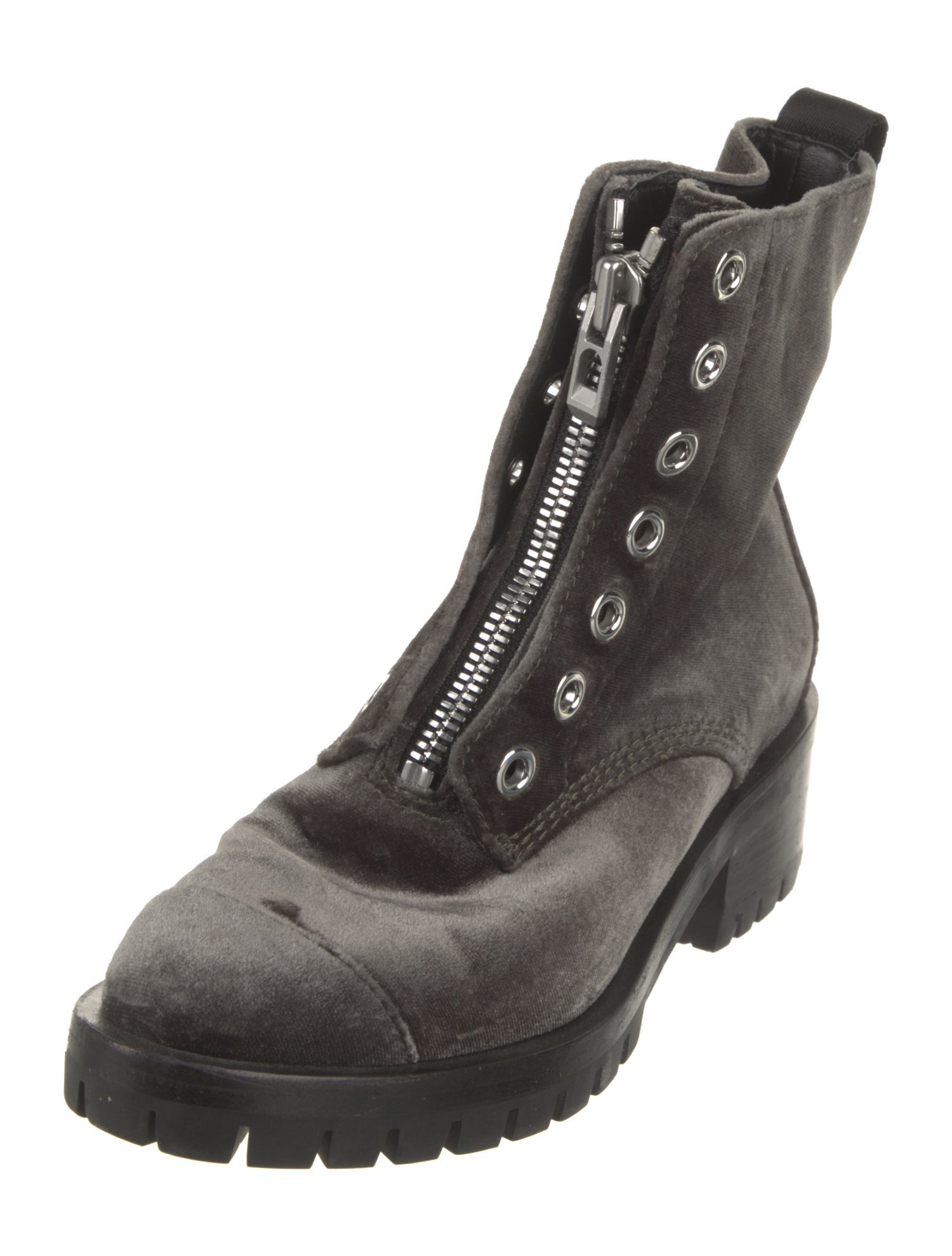 3.1 Phillip Lim Velvet Combat Boots