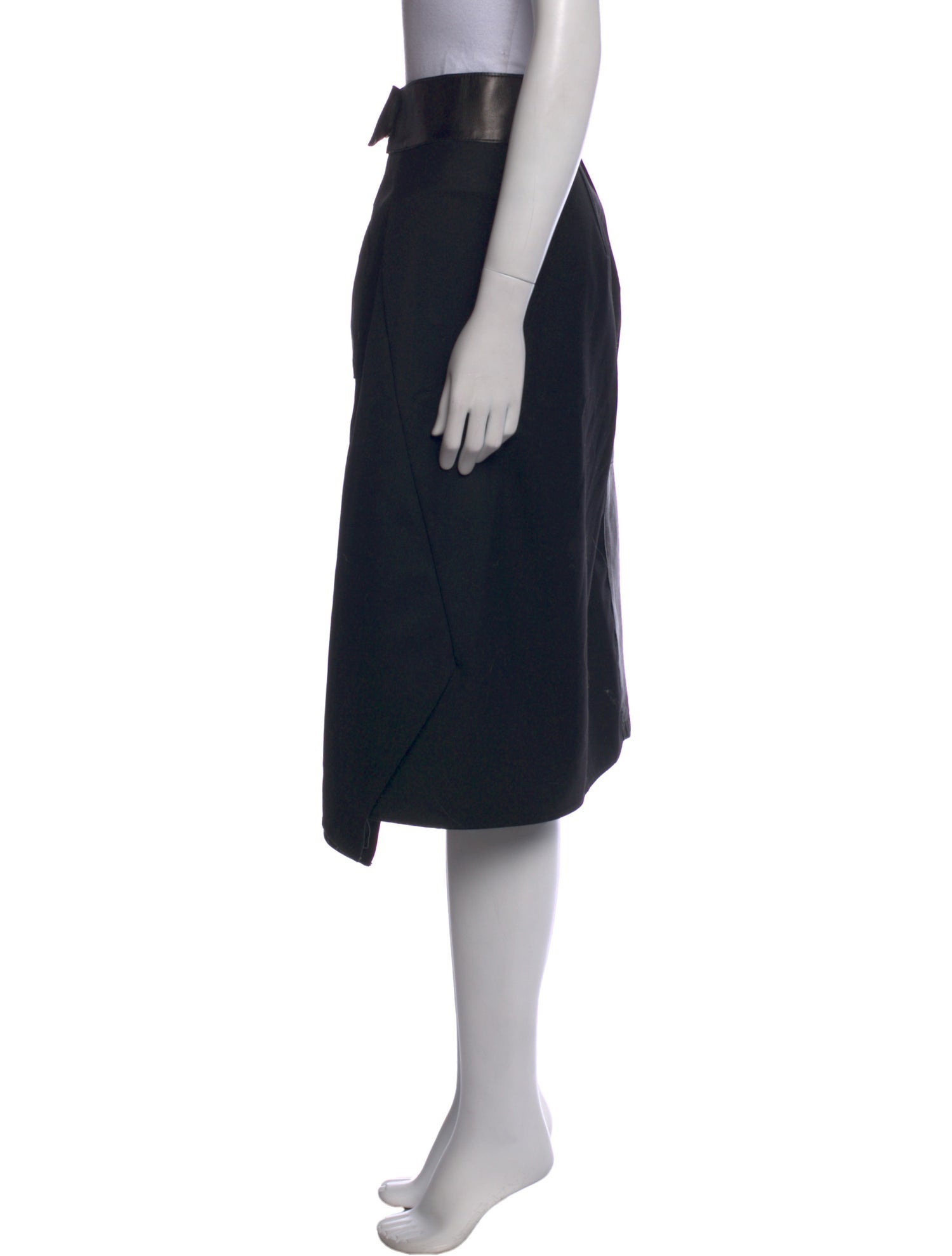 3.1 Phillip Lim Lamb Leather Knee-Length Skirt