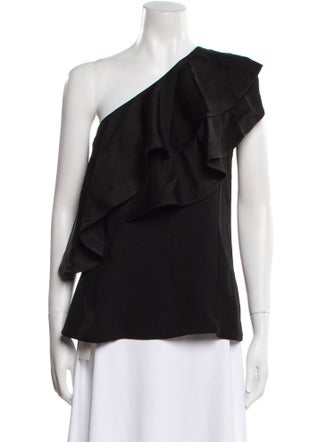 3.1 Phillip Lim One-Shoulder Short Sleeve Blouse