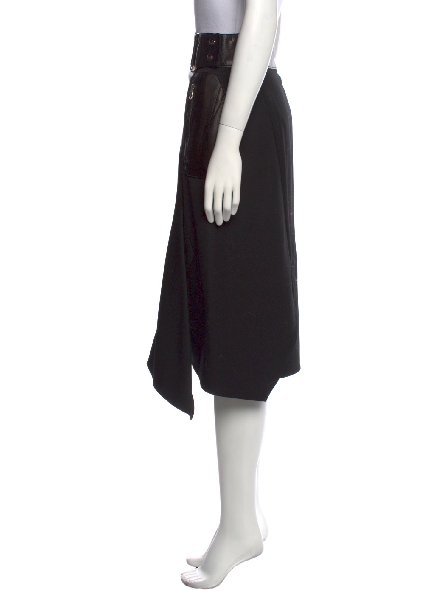 3.1 Phillip Lim Lamb Leather Knee-Length Skirt