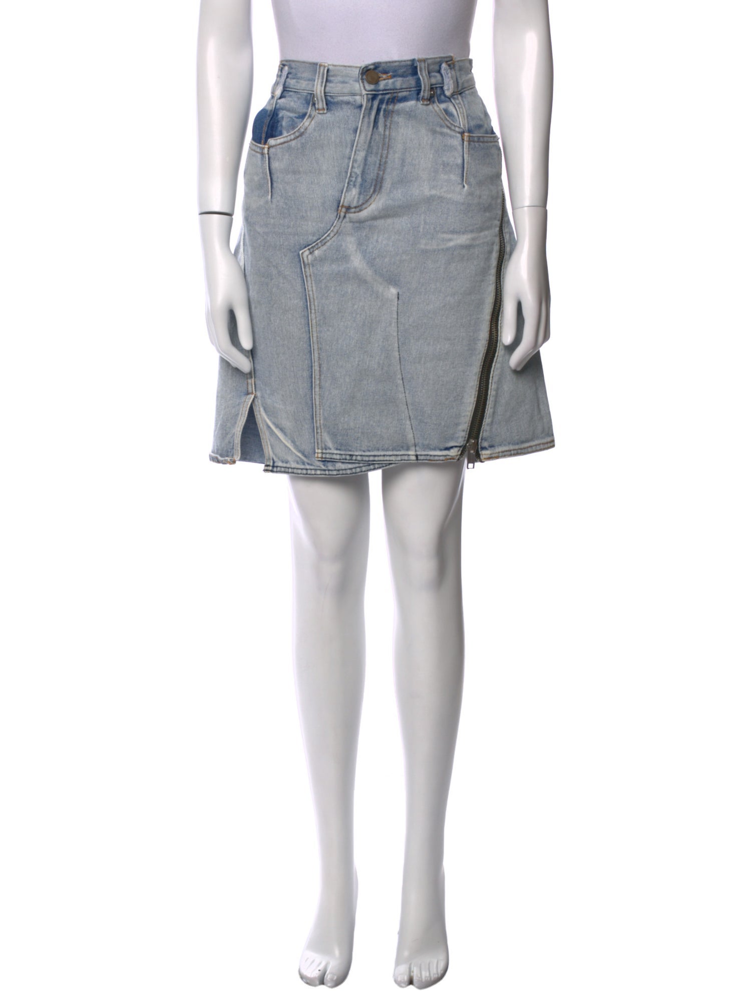 3.1 Phillip Lim Distressed Accents Knee-Length Skirt