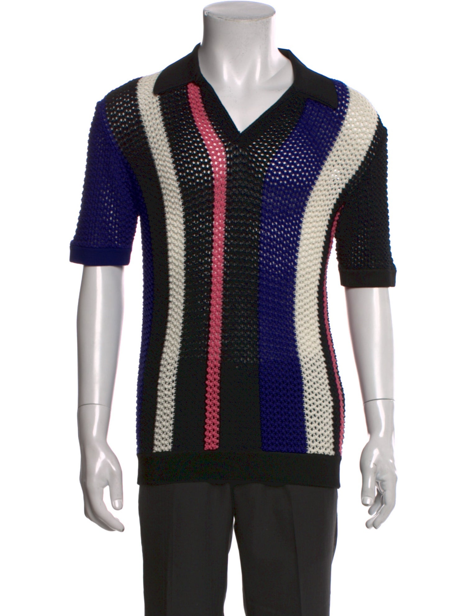 3.1 Phillip Lim Striped Crew Neck Polo Shirt