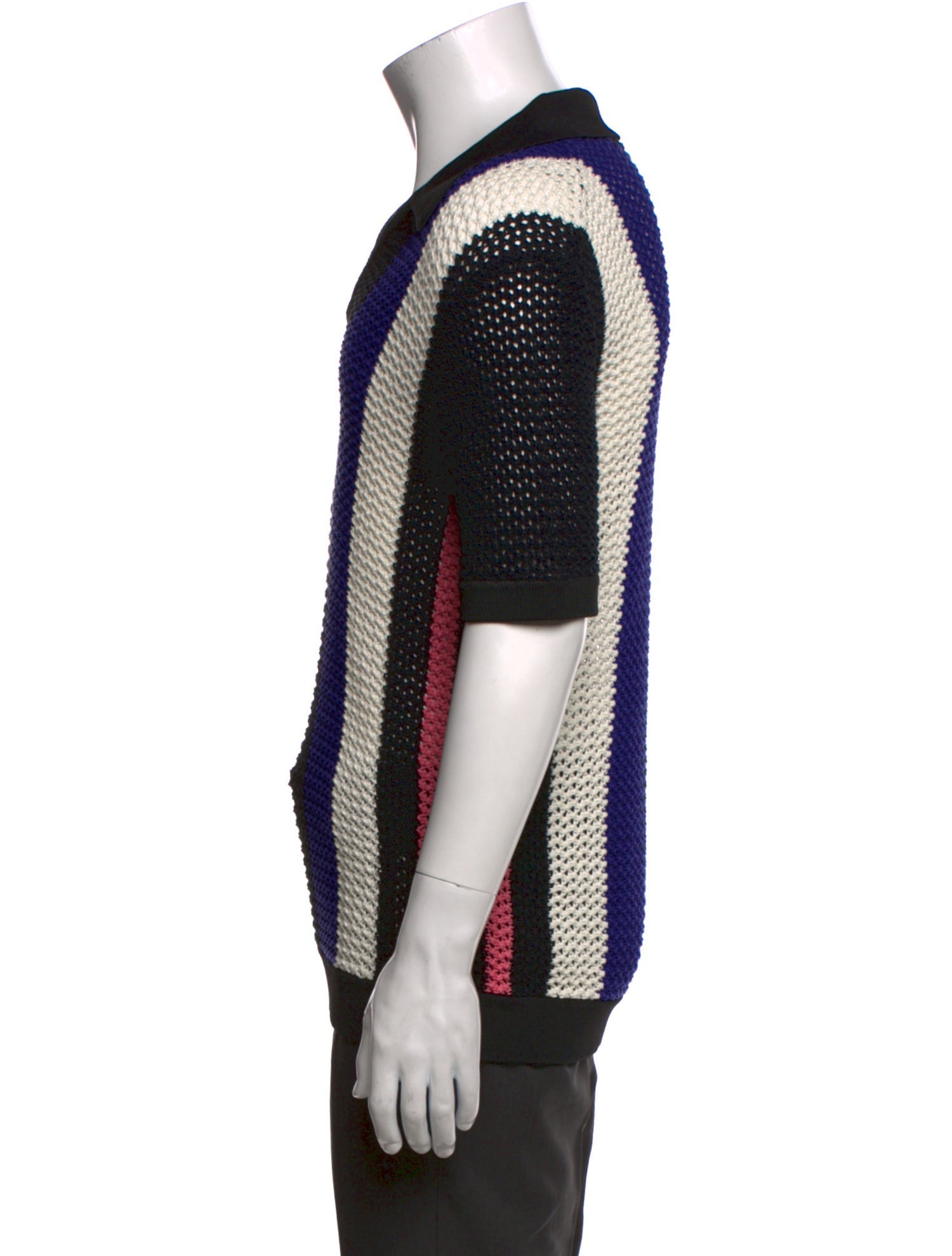 3.1 Phillip Lim Striped Crew Neck Polo Shirt