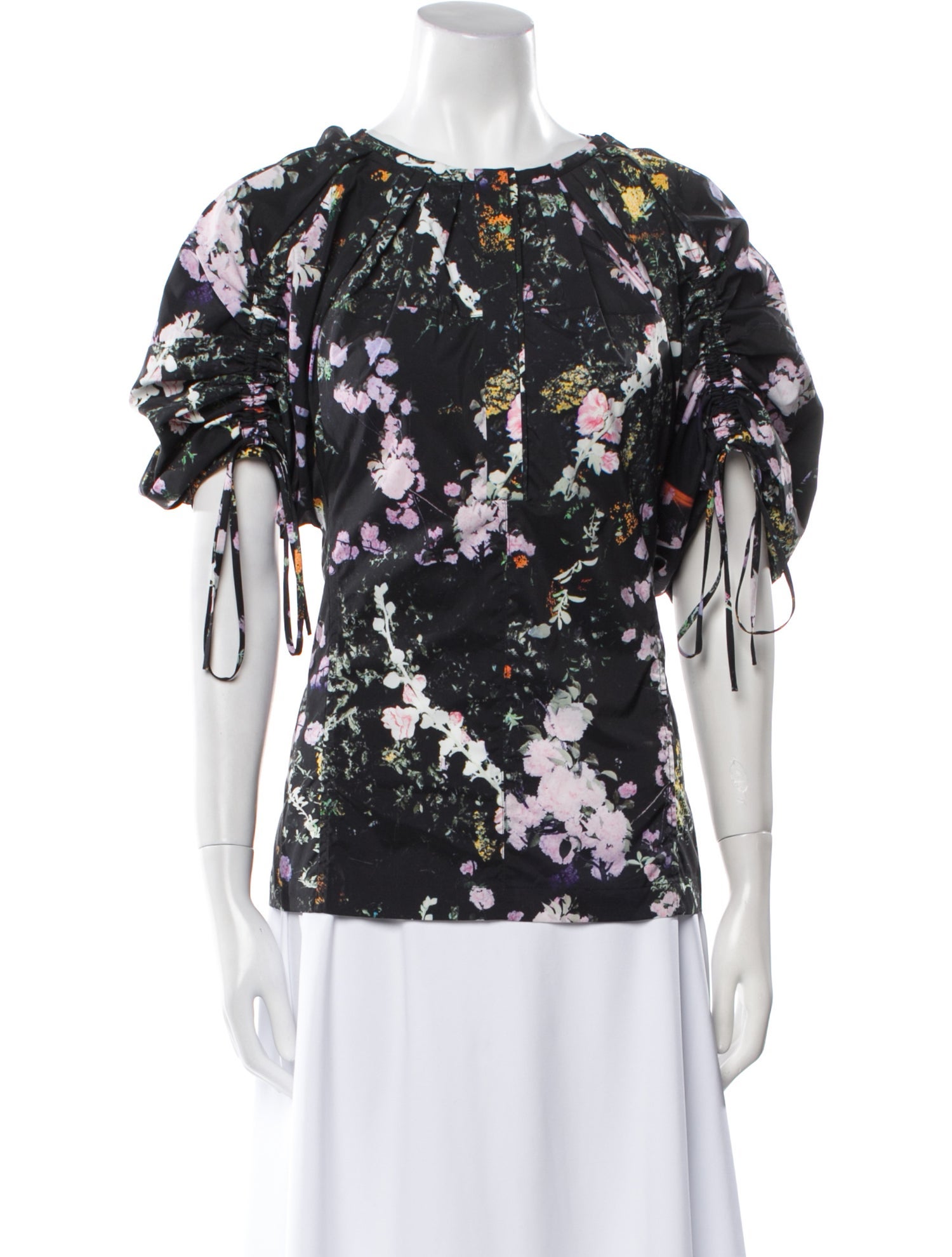 3.1 Phillip Lim Floral Print Bateau Neckline Blouse