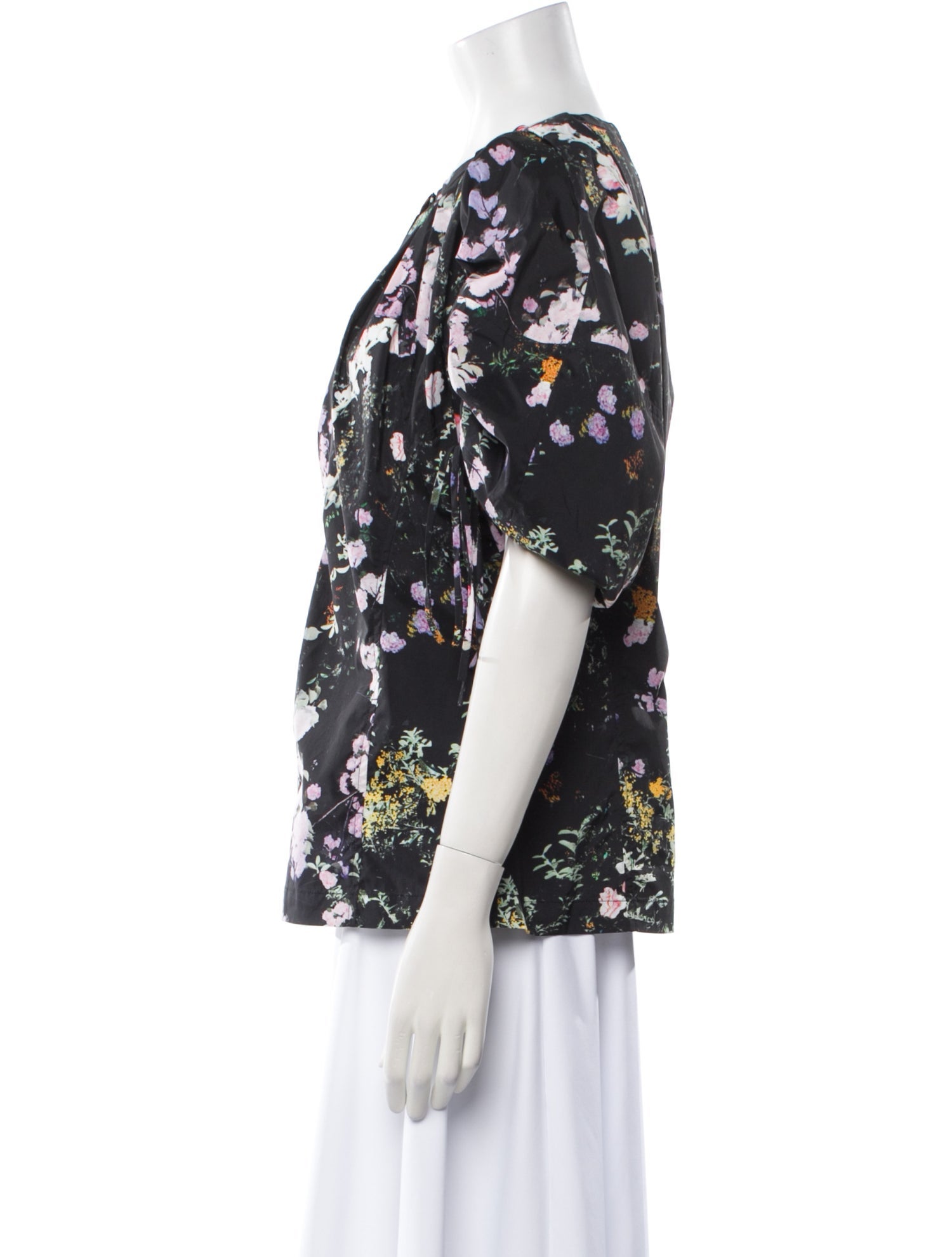 3.1 Phillip Lim Floral Print Bateau Neckline Blouse