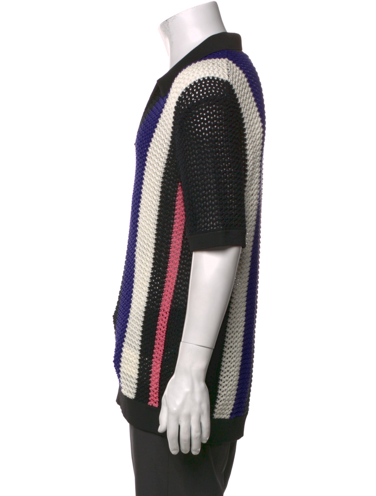 3.1 Phillip Lim Striped V-Neck Polo Shirt