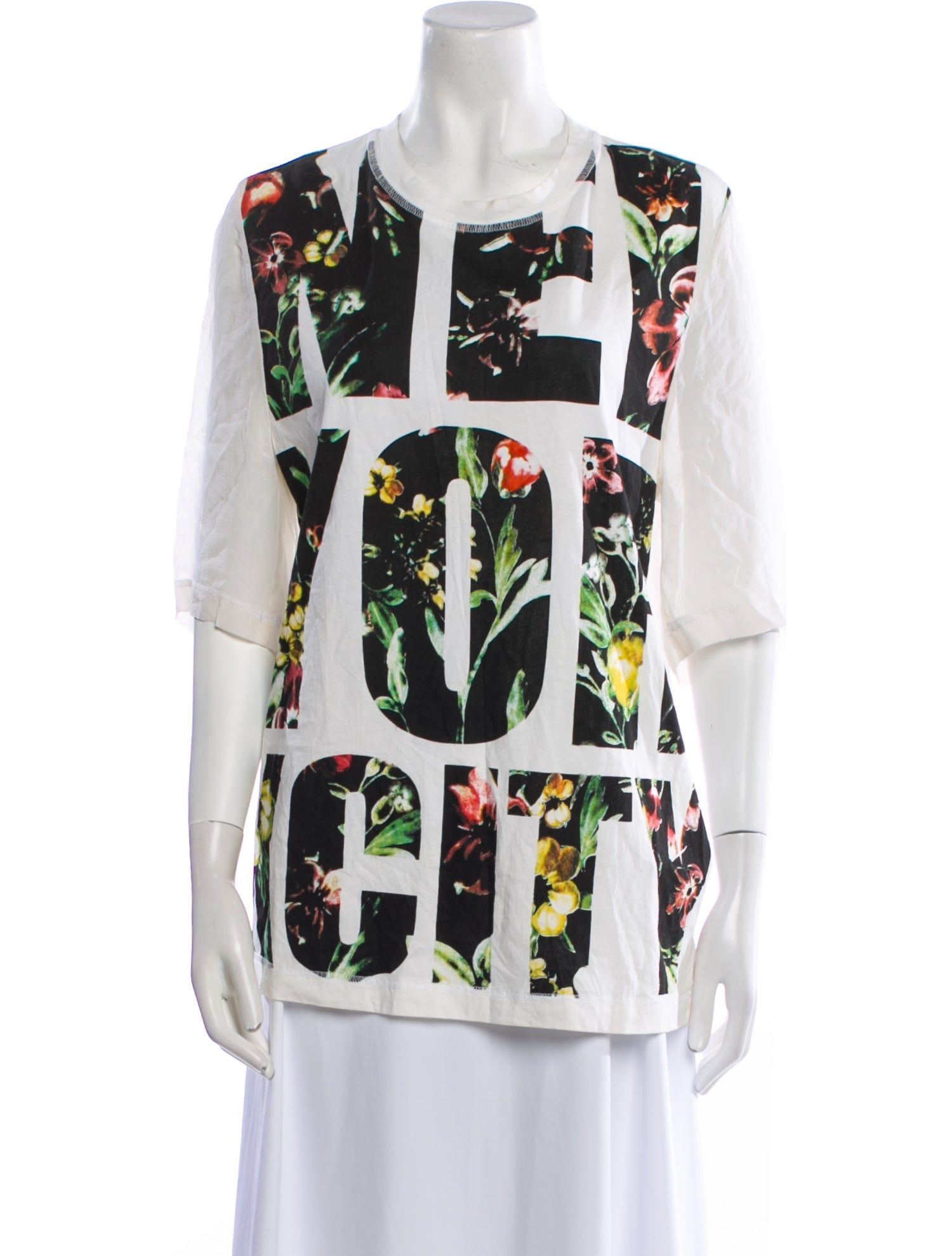 3.1 Phillip Lim Graphic Print Scoop Neck T-Shirt