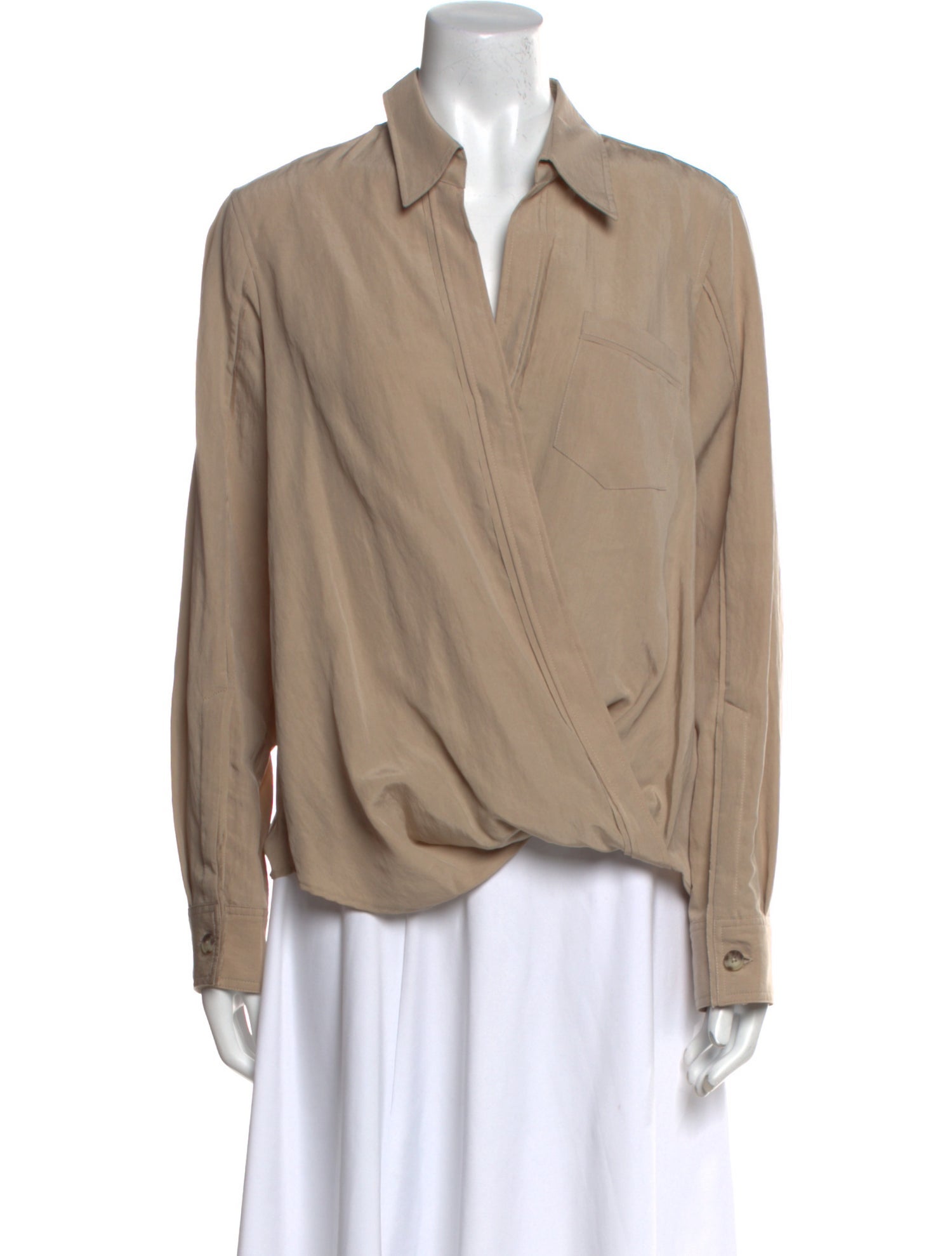 3.1 Phillip Lim V-Neck Long Sleeve Blouse