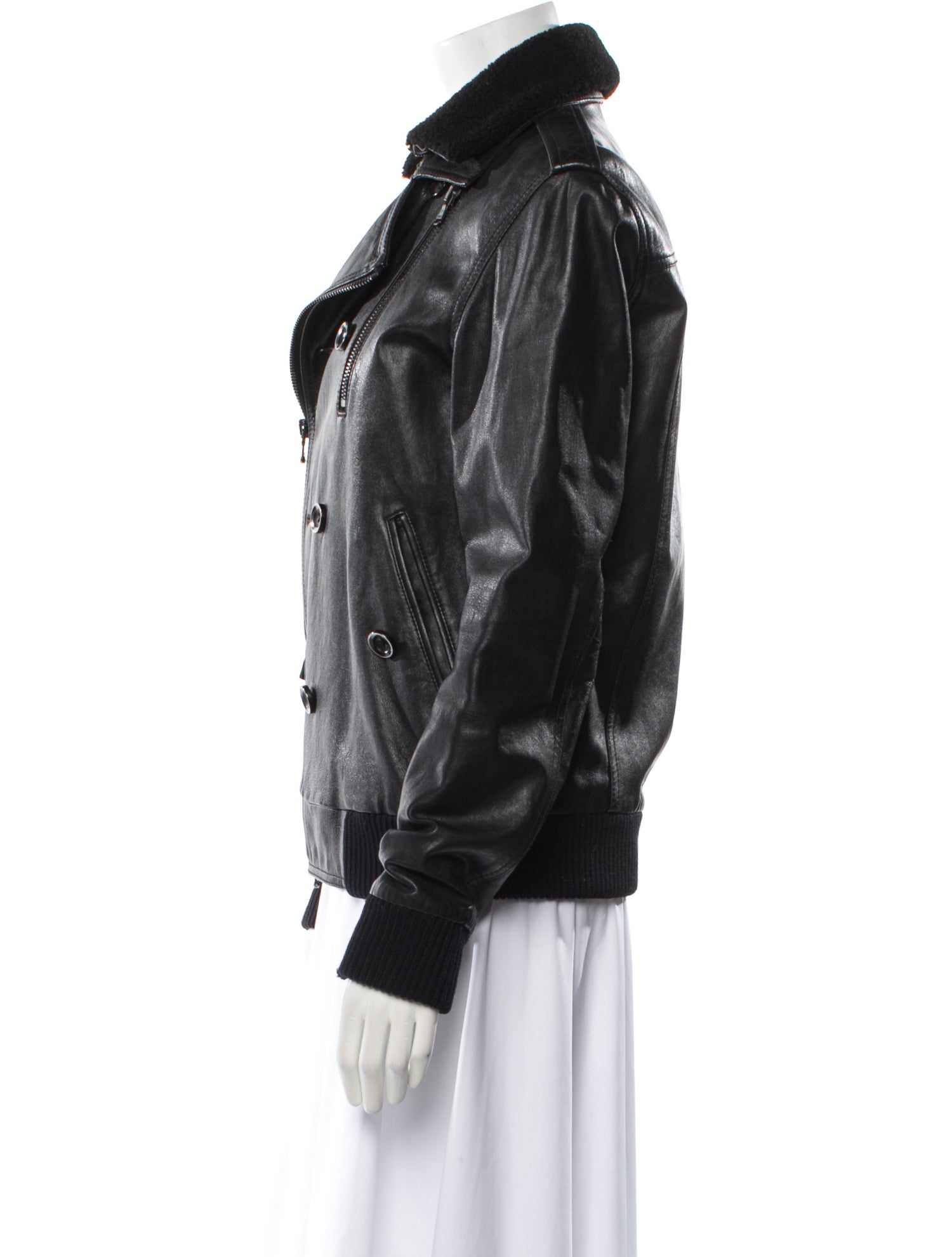 3.1 Phillip Lim Leather Fur Jacket