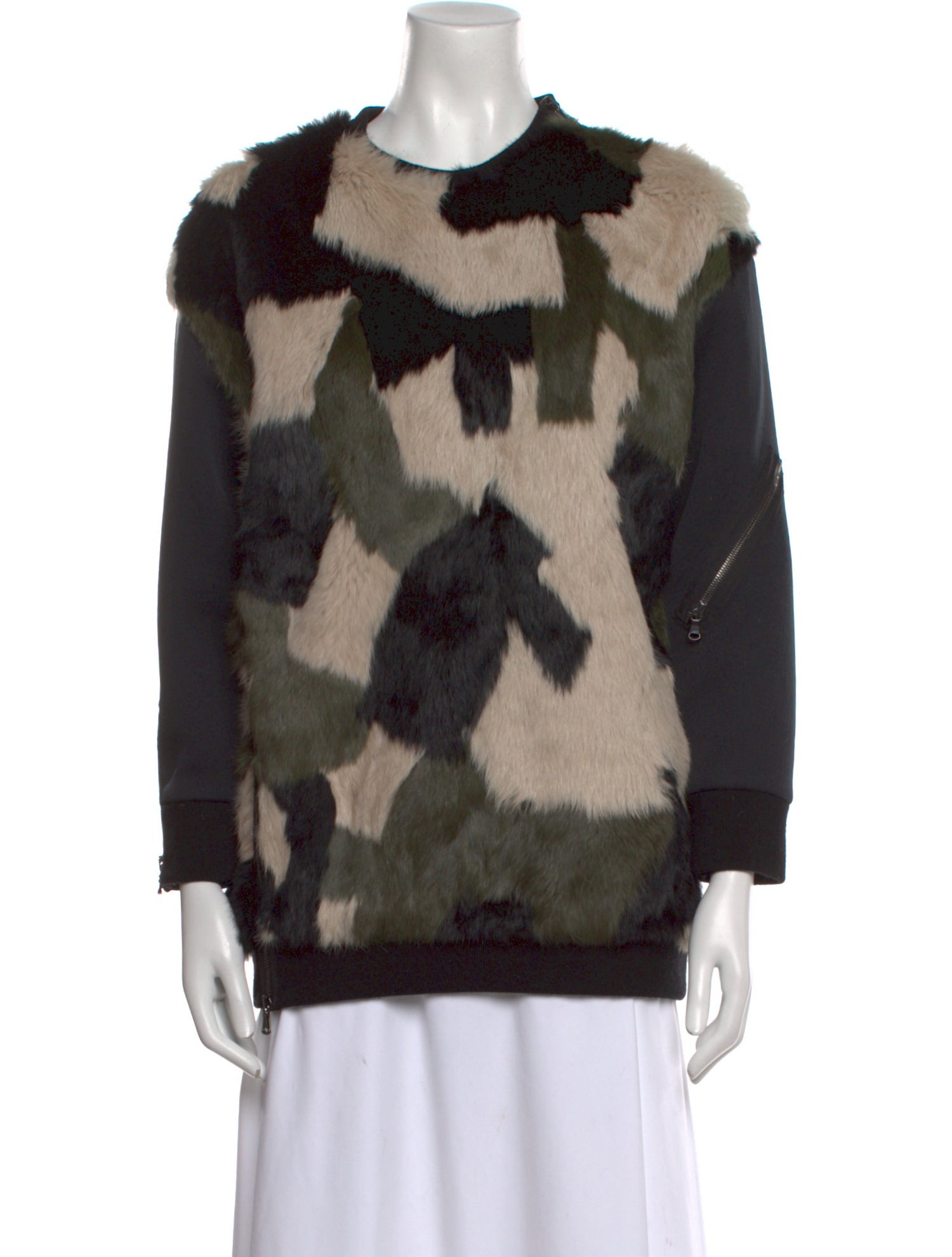 3.1 Phillip Lim Fur Printed Sweatshirt