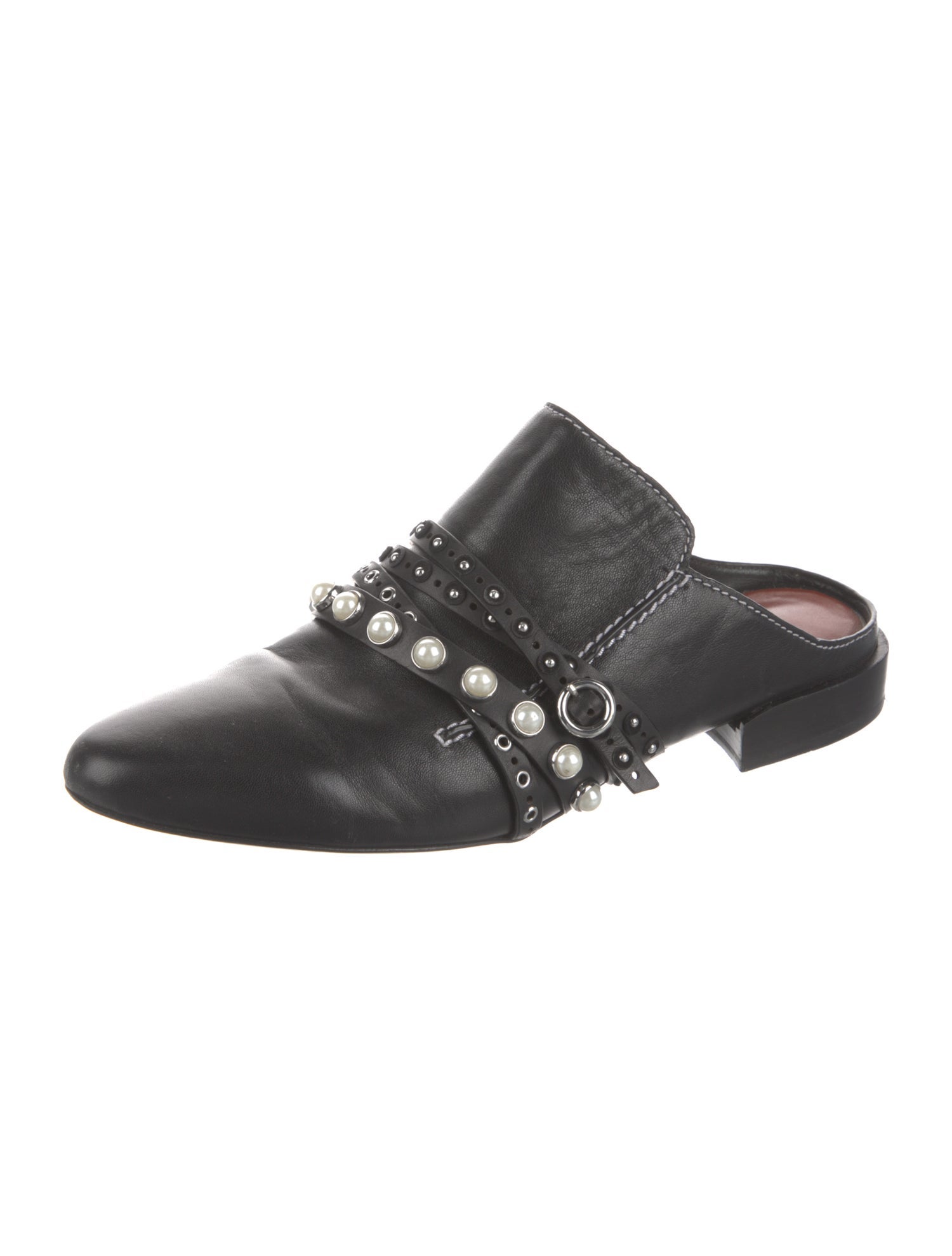 3.1 Phillip Lim Leather Studded Accents Mules