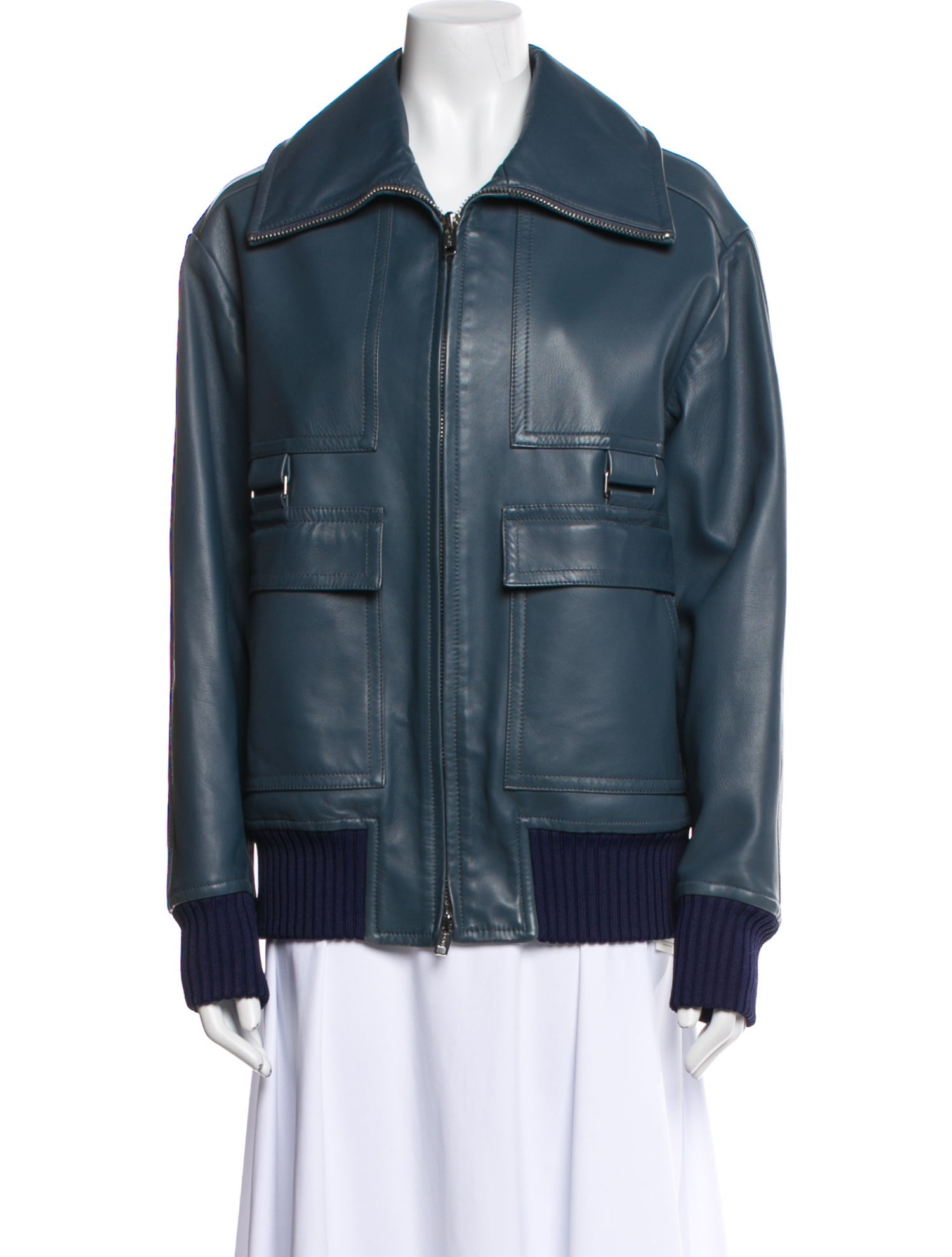 3.1 Phillip Lim Lamb Leather Bomber Jacket