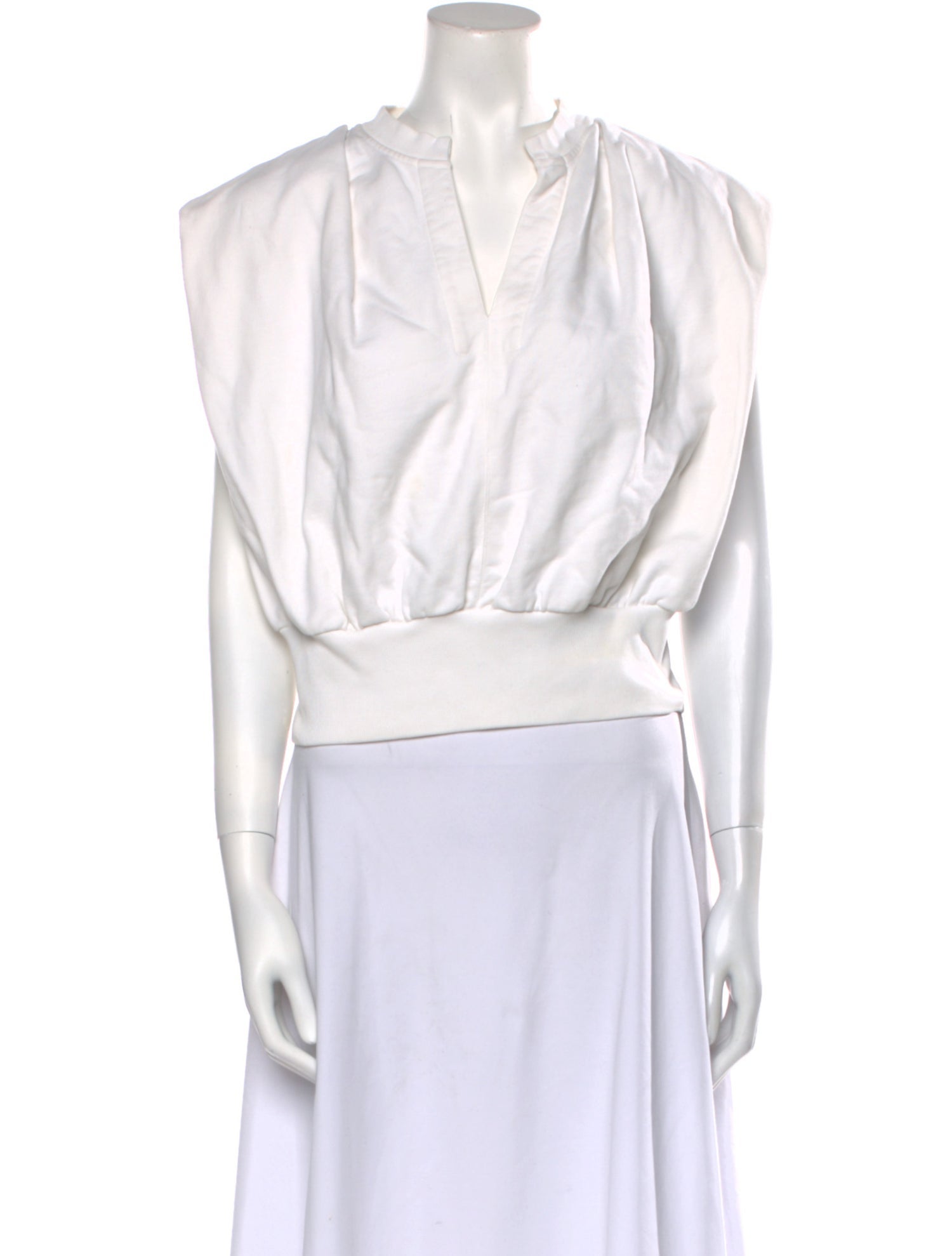 3.1 Phillip Lim V-Neck Short Sleeve Crop Top