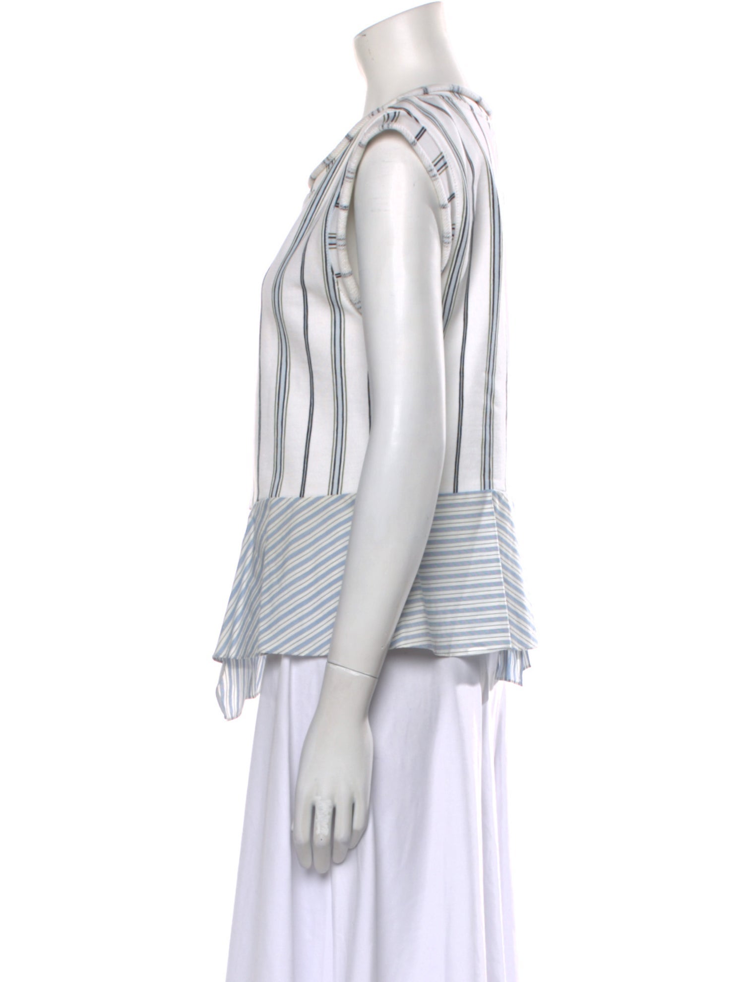 3.1 Phillip Lim Striped Scoop Neck Blouse