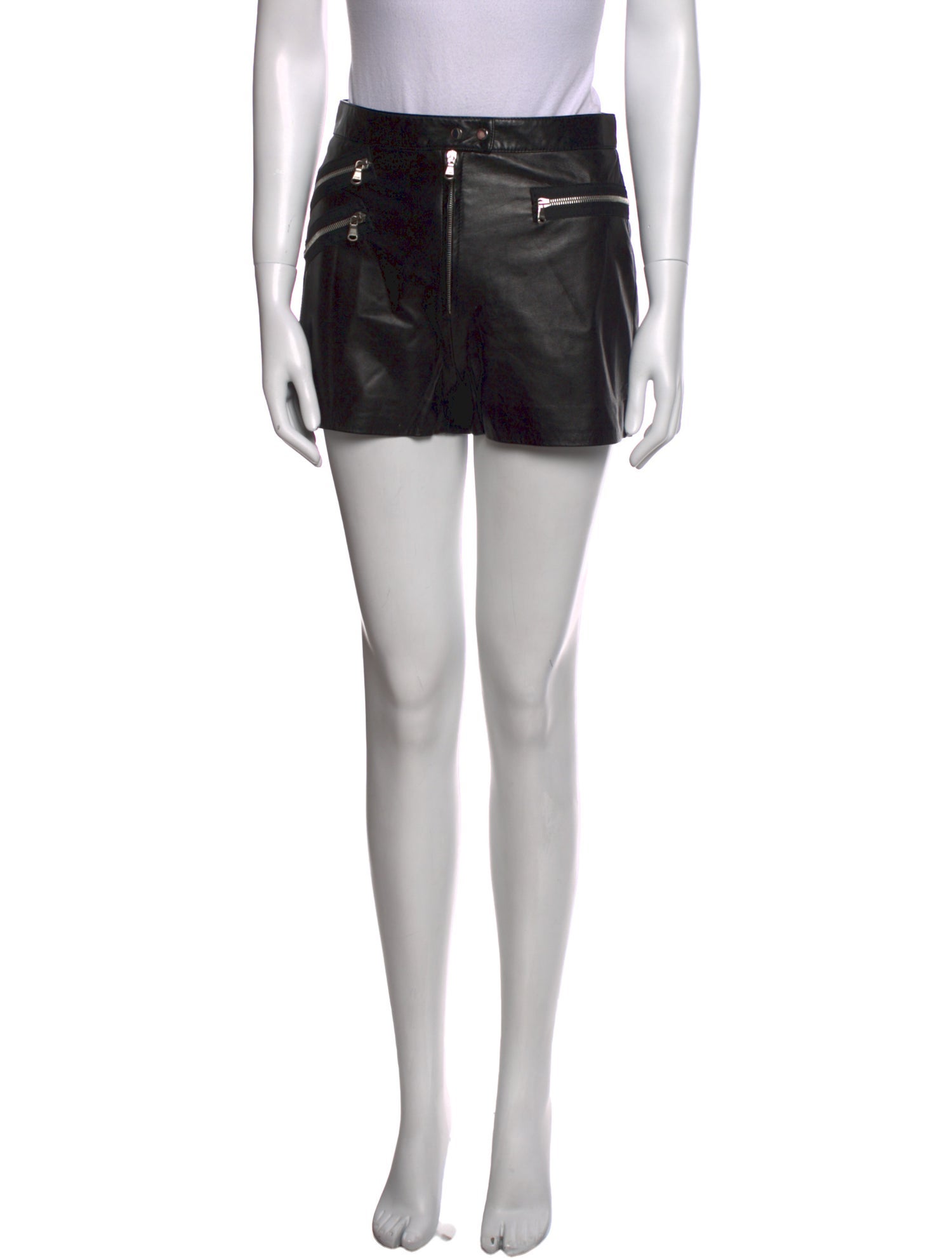 3.1 Phillip Lim Lamb Leather Mini Shorts