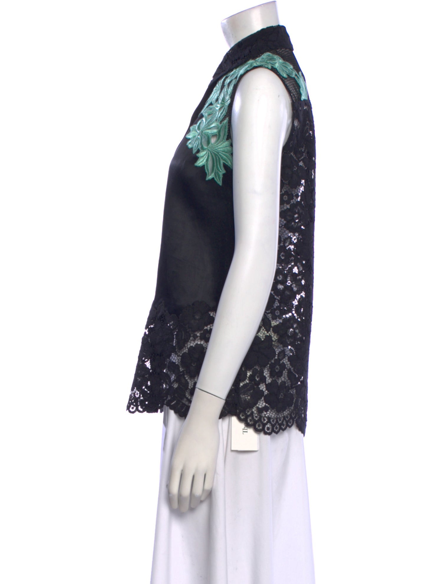 3.1 Phillip Lim Lace Pattern Sleeveless Blouse