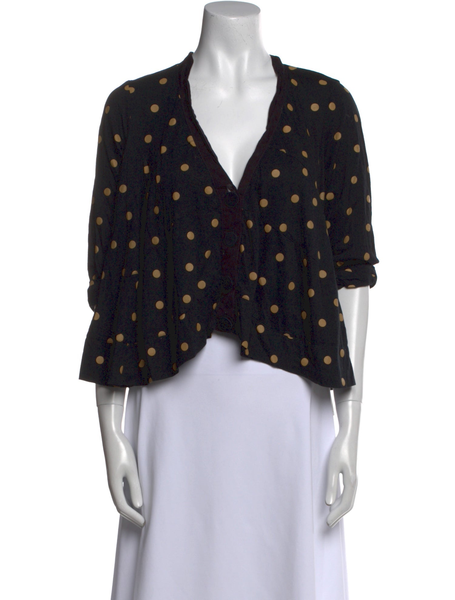 3.1 Phillip Lim Polka Dot Print V-Neck Crop Top