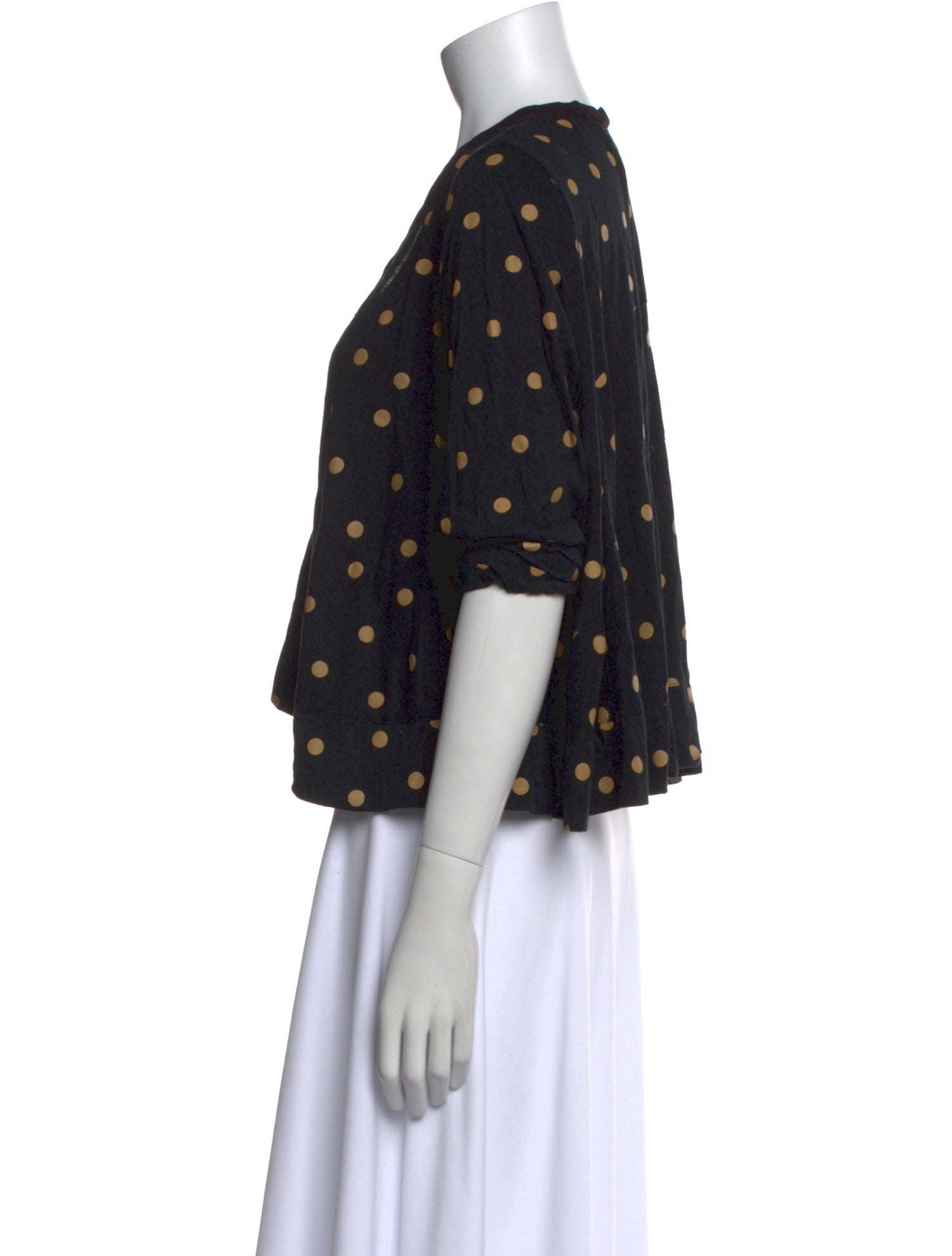 3.1 Phillip Lim Polka Dot Print V-Neck Crop Top