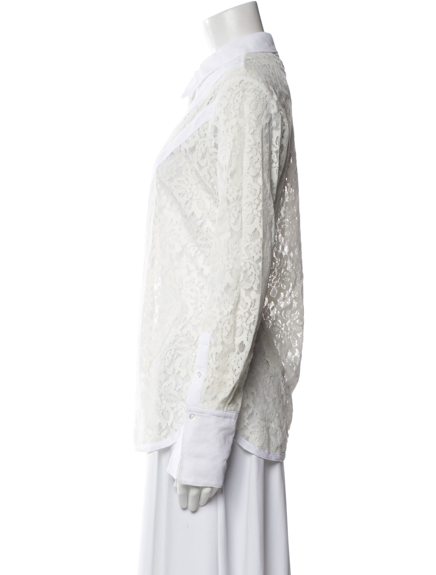 3.1 Phillip Lim Lace Lace Pattern Button-Up Top