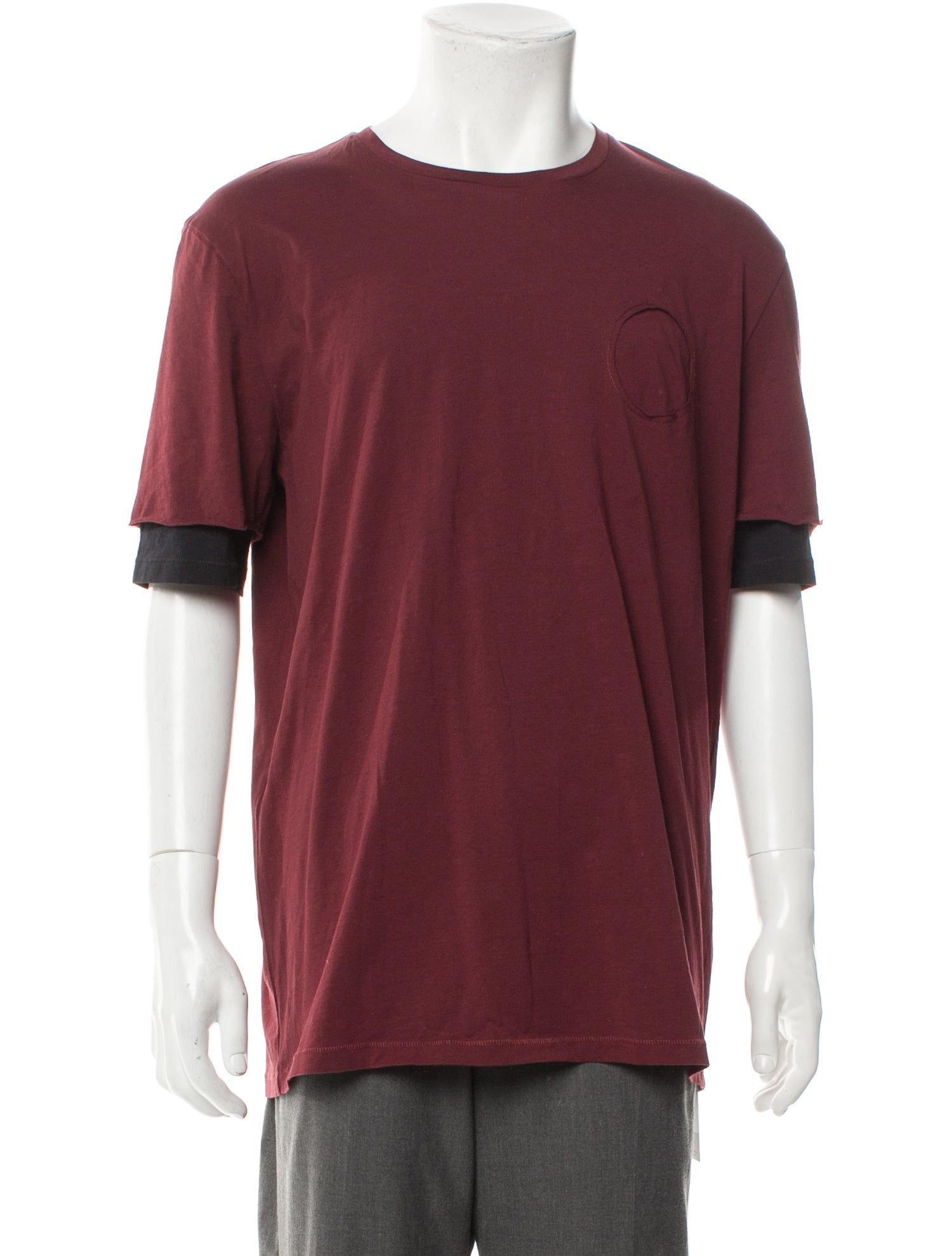 3.1 Phillip Lim Colorblock Pattern Crew Neck T-Shirt