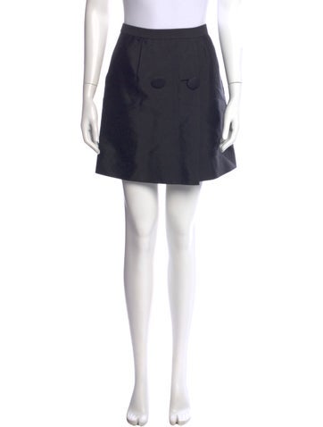 Pre-owned 3.1 Phillip Lim Silk Mini Skirt In Black