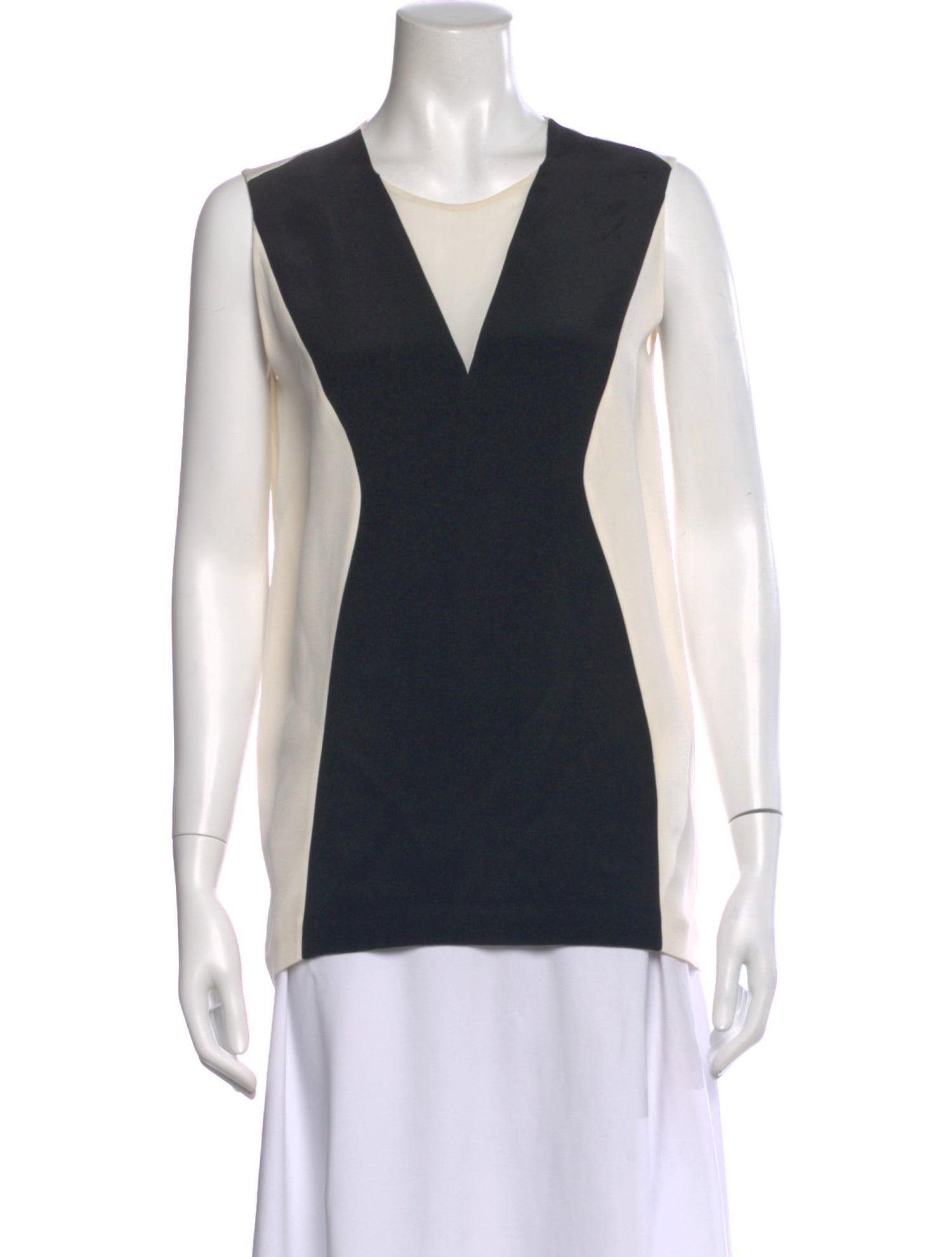 3.1 Phillip Lim Silk Colorblock Pattern Top