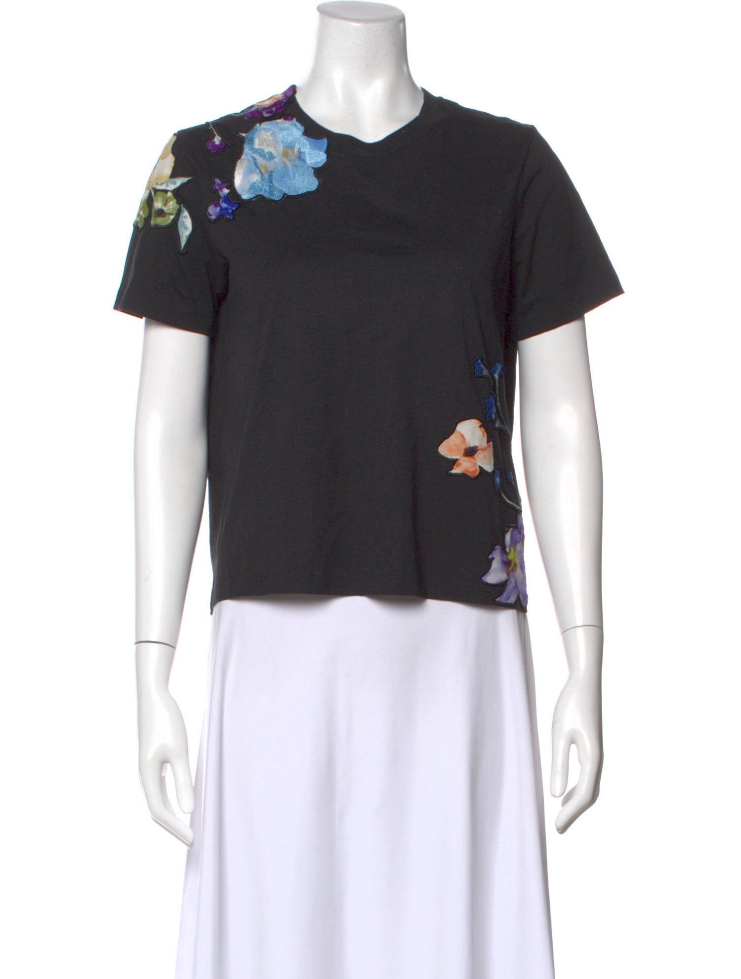 3.1 Phillip Lim Floral Print Crew Neck T-Shirt