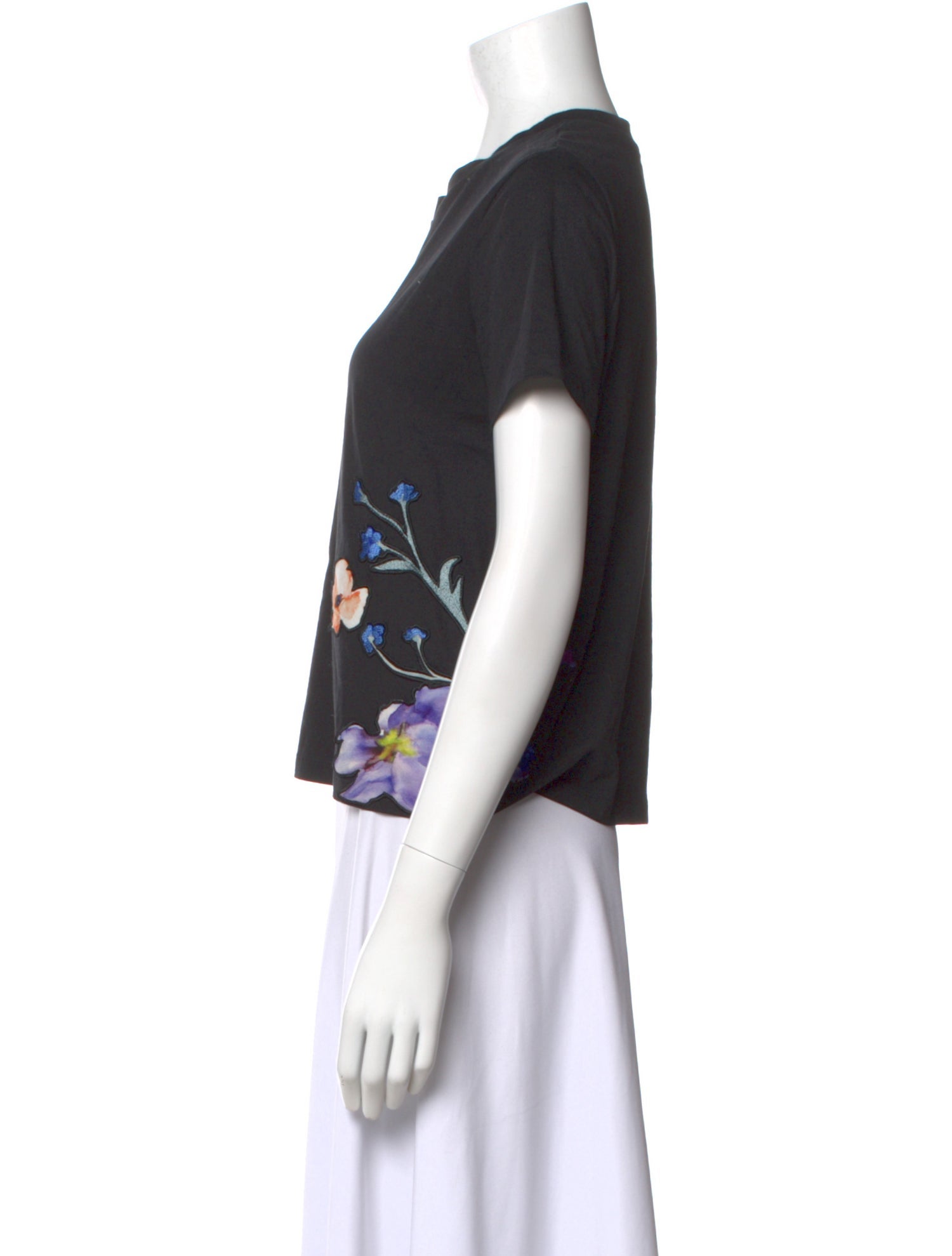 3.1 Phillip Lim Floral Print Crew Neck T-Shirt
