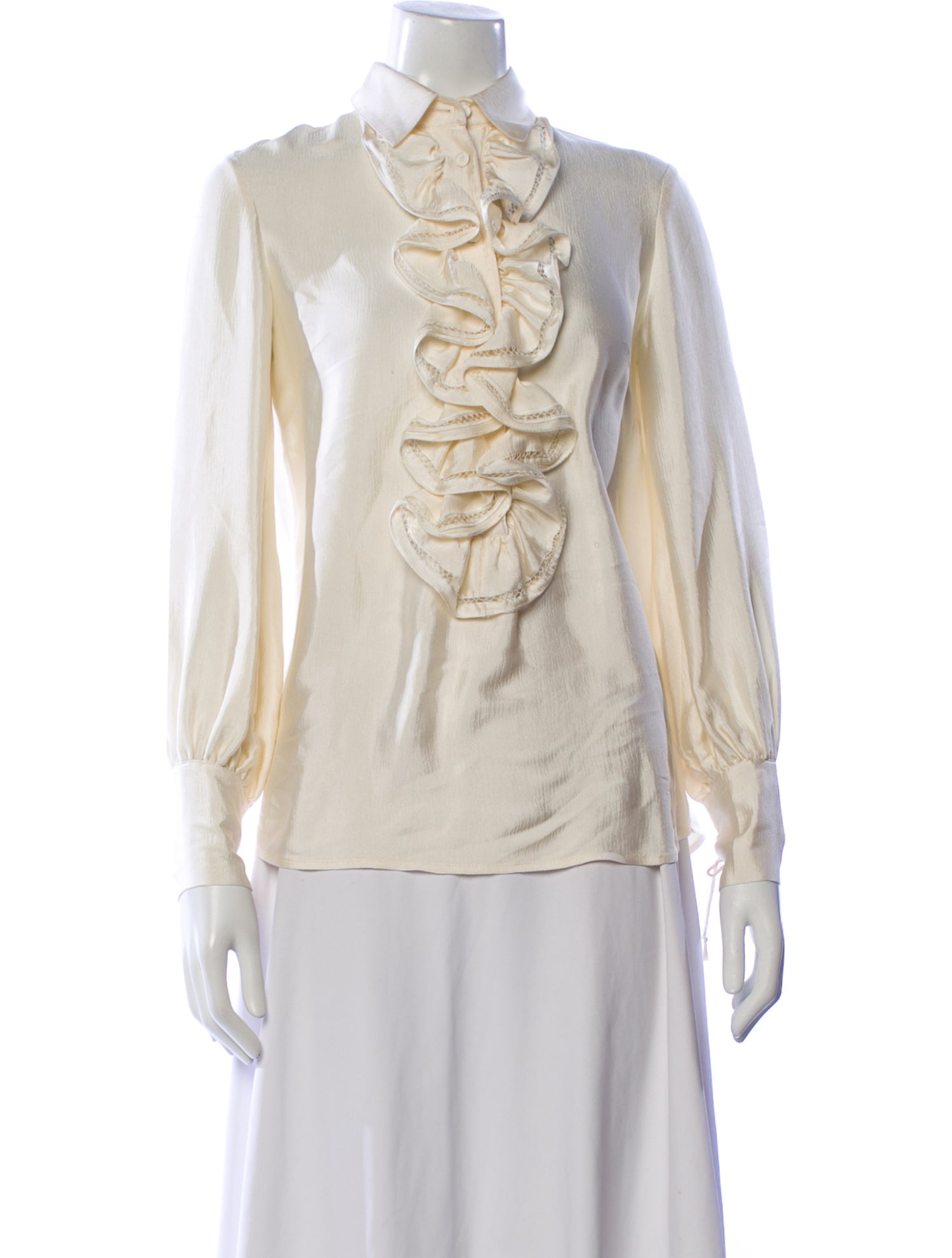 3.1 Phillip Lim Silk Long Sleeve Blouse