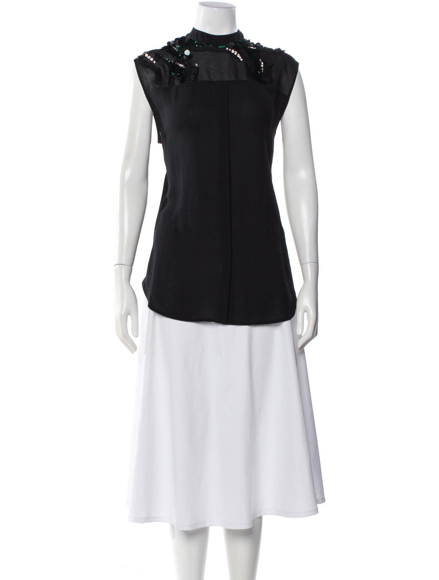 3.1 Phillip Lim Silk Mock Neck Top