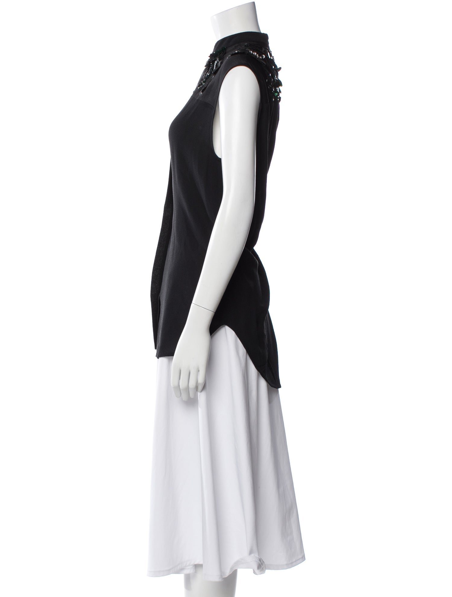 3.1 Phillip Lim Silk Mock Neck Top