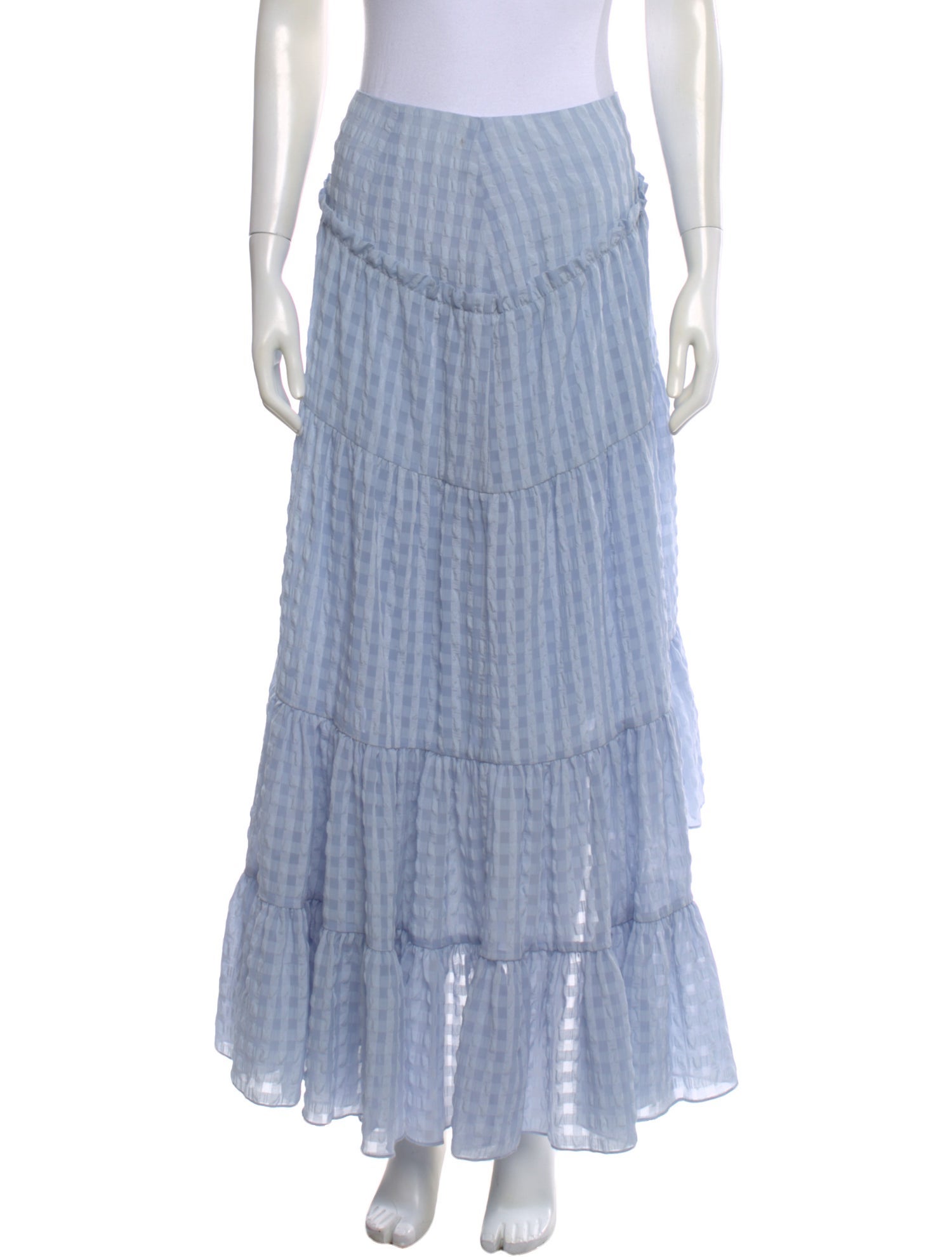 3.1 Phillip Lim Plaid Print Long Skirt