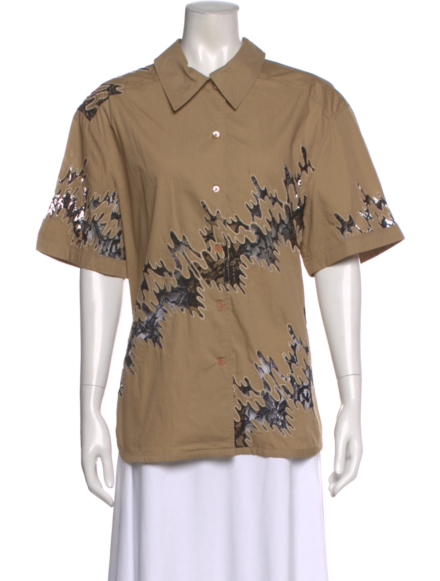 3.1 Phillip Lim Patterned Short Sleeve Top