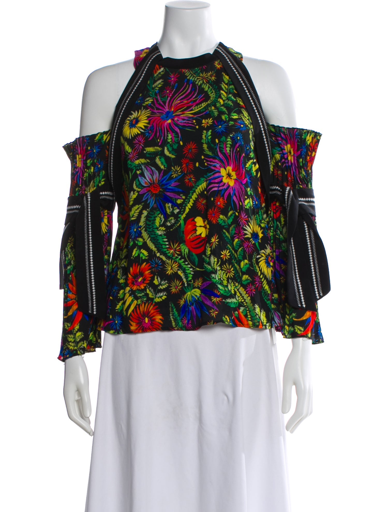3.1 Phillip Lim Floral Print Halterneck Top