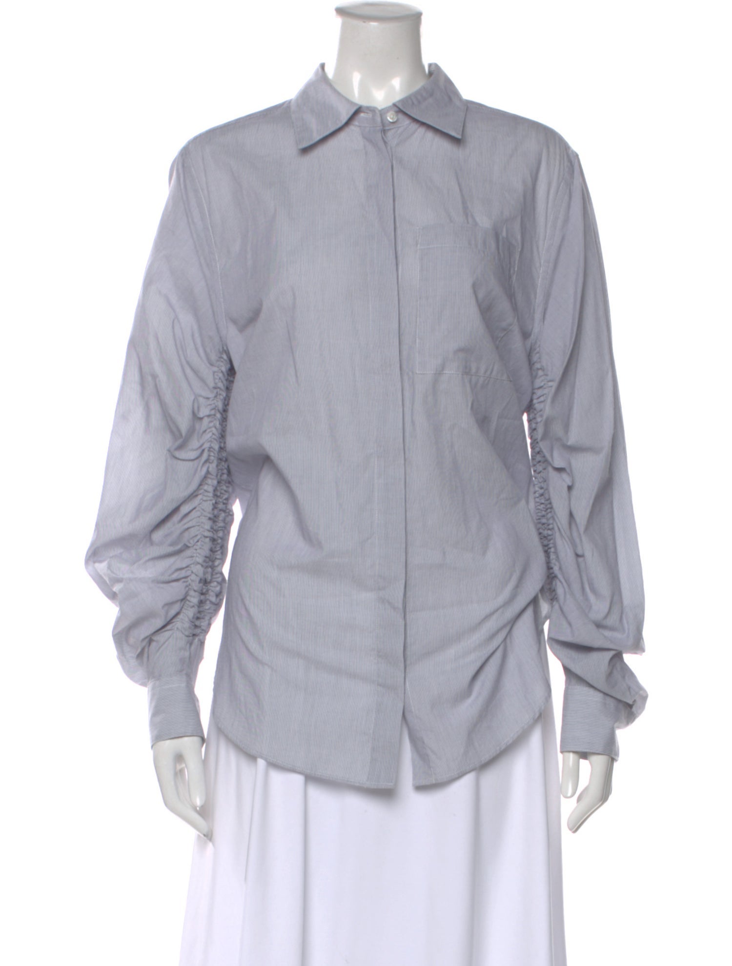 3.1 Phillip Lim Striped Long Sleeve Button-Up Top