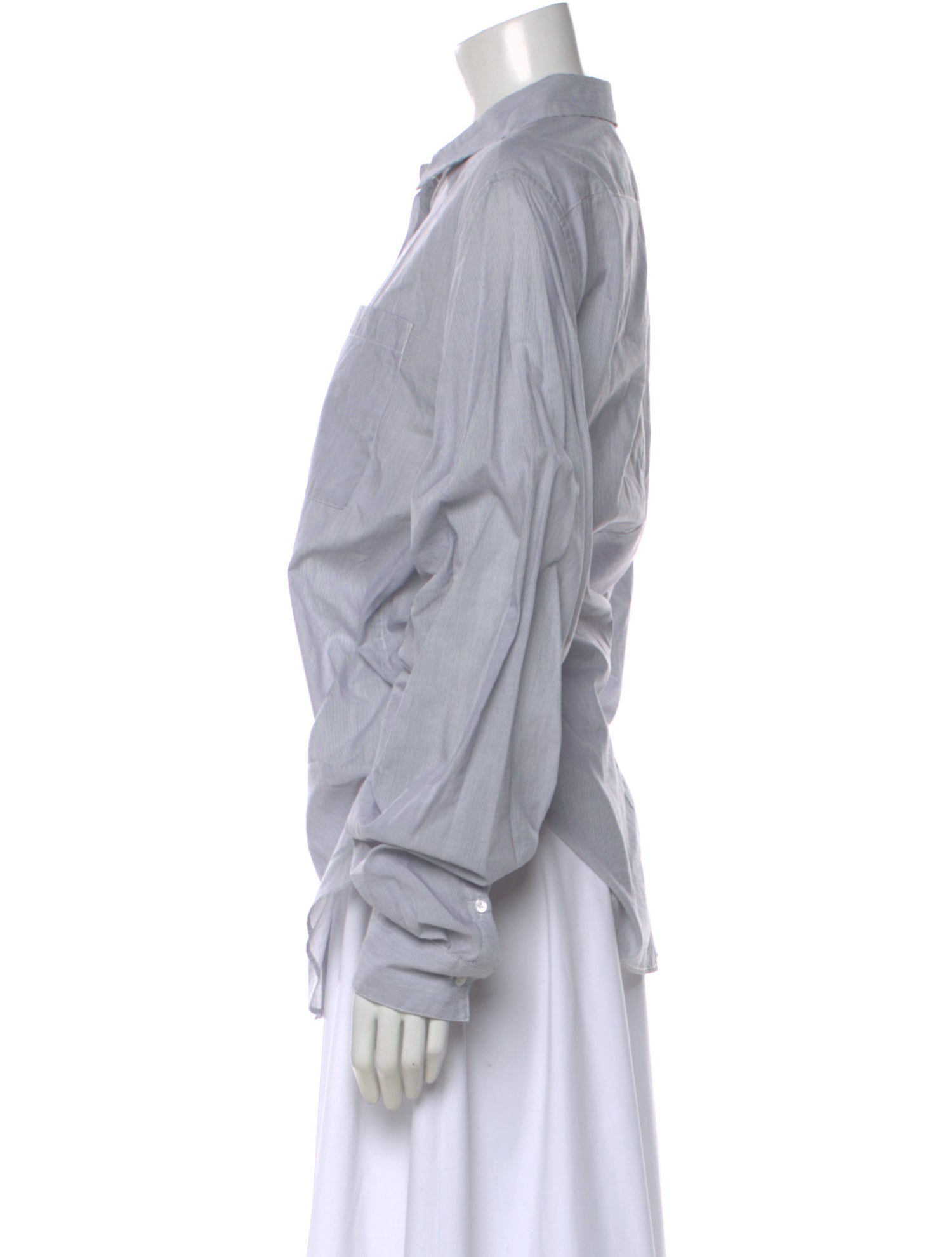 3.1 Phillip Lim Striped Long Sleeve Button-Up Top