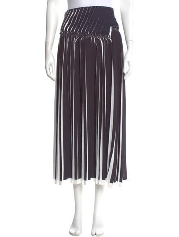 Pre-owned 3.1 Phillip Lim Striped Midi Length Skirt In Purple