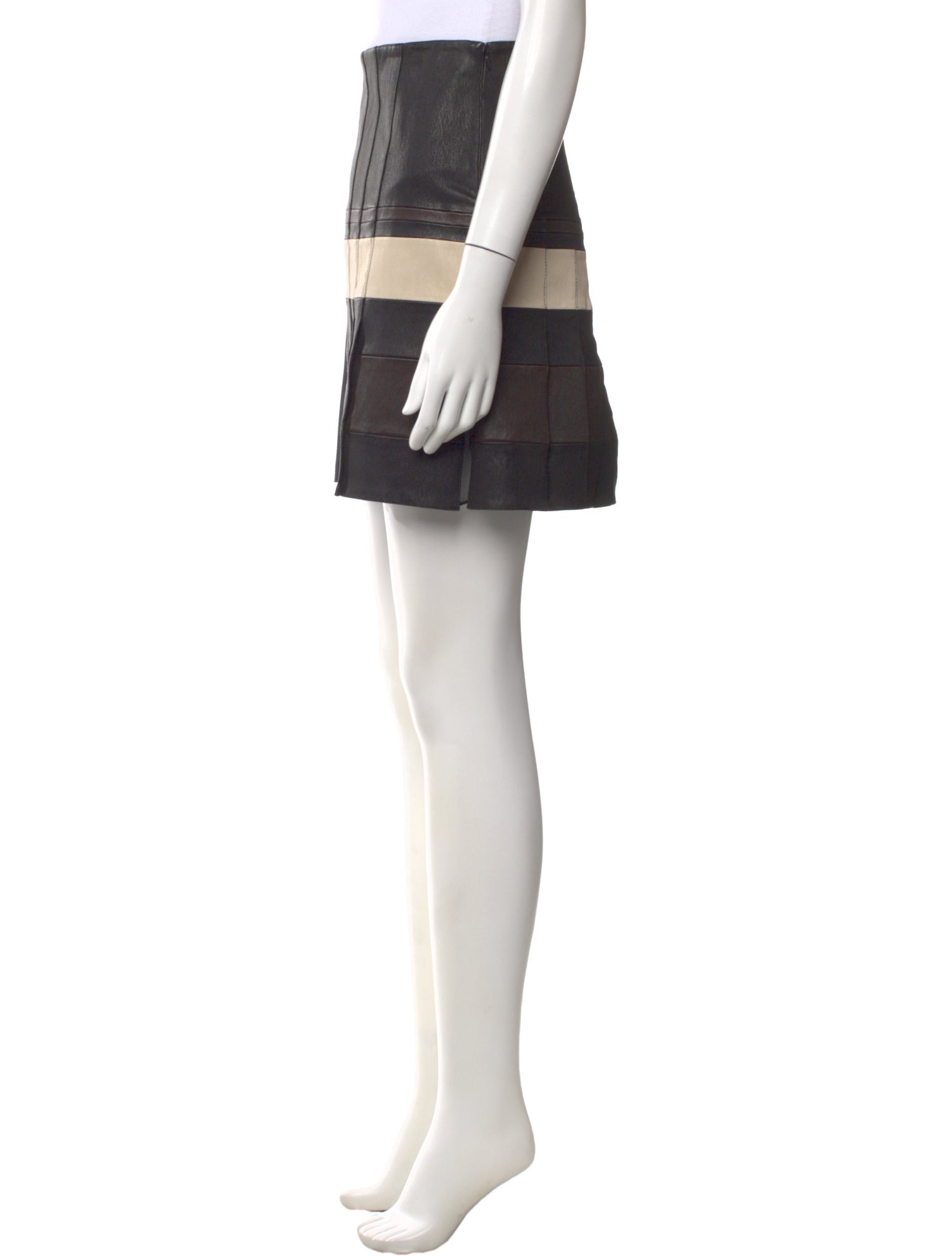 3.1 Phillip Lim Lamb Leather Mini Skirt