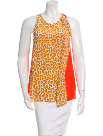 3.1 Phillip Lim Leopard Print Silk Top